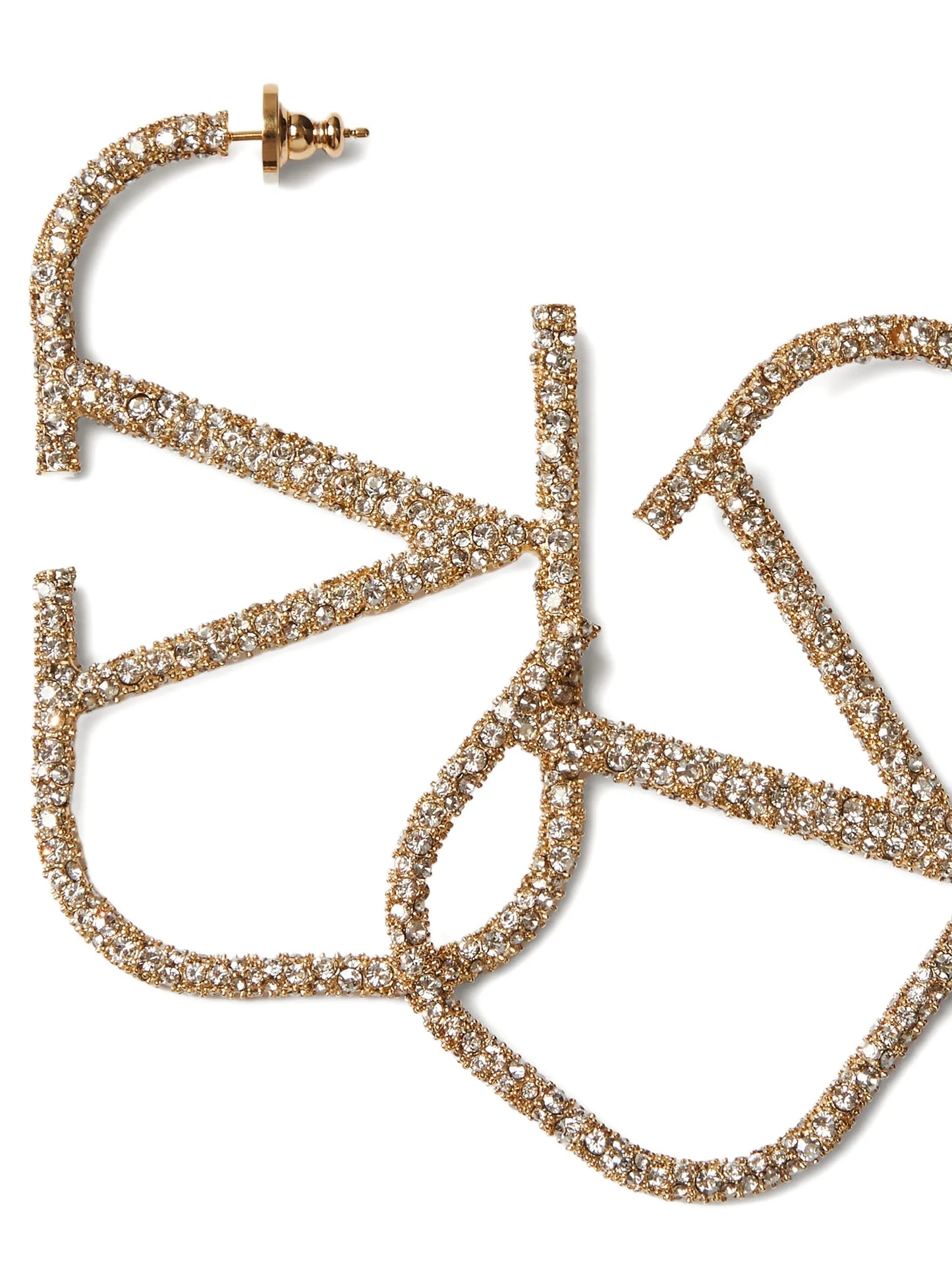 VLogo Signature crystal-embellished earrings