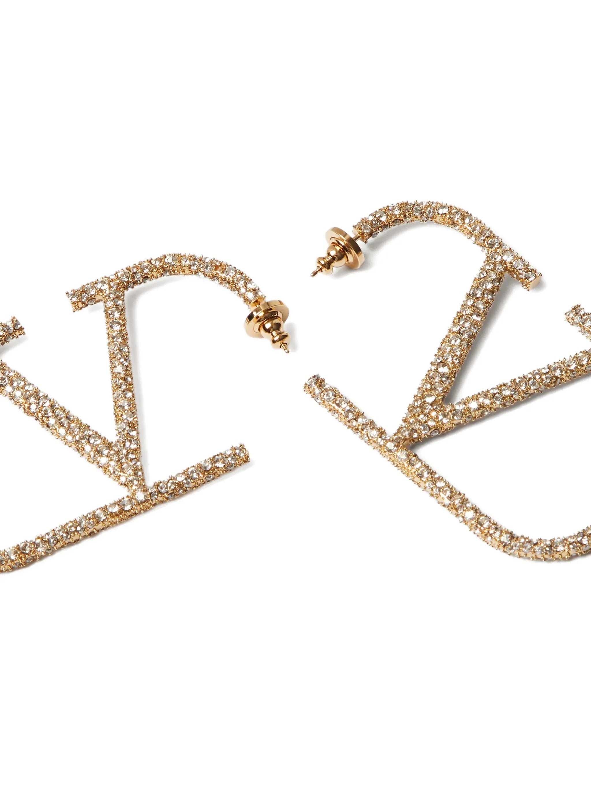 VLogo Signature crystal-embellished earrings
