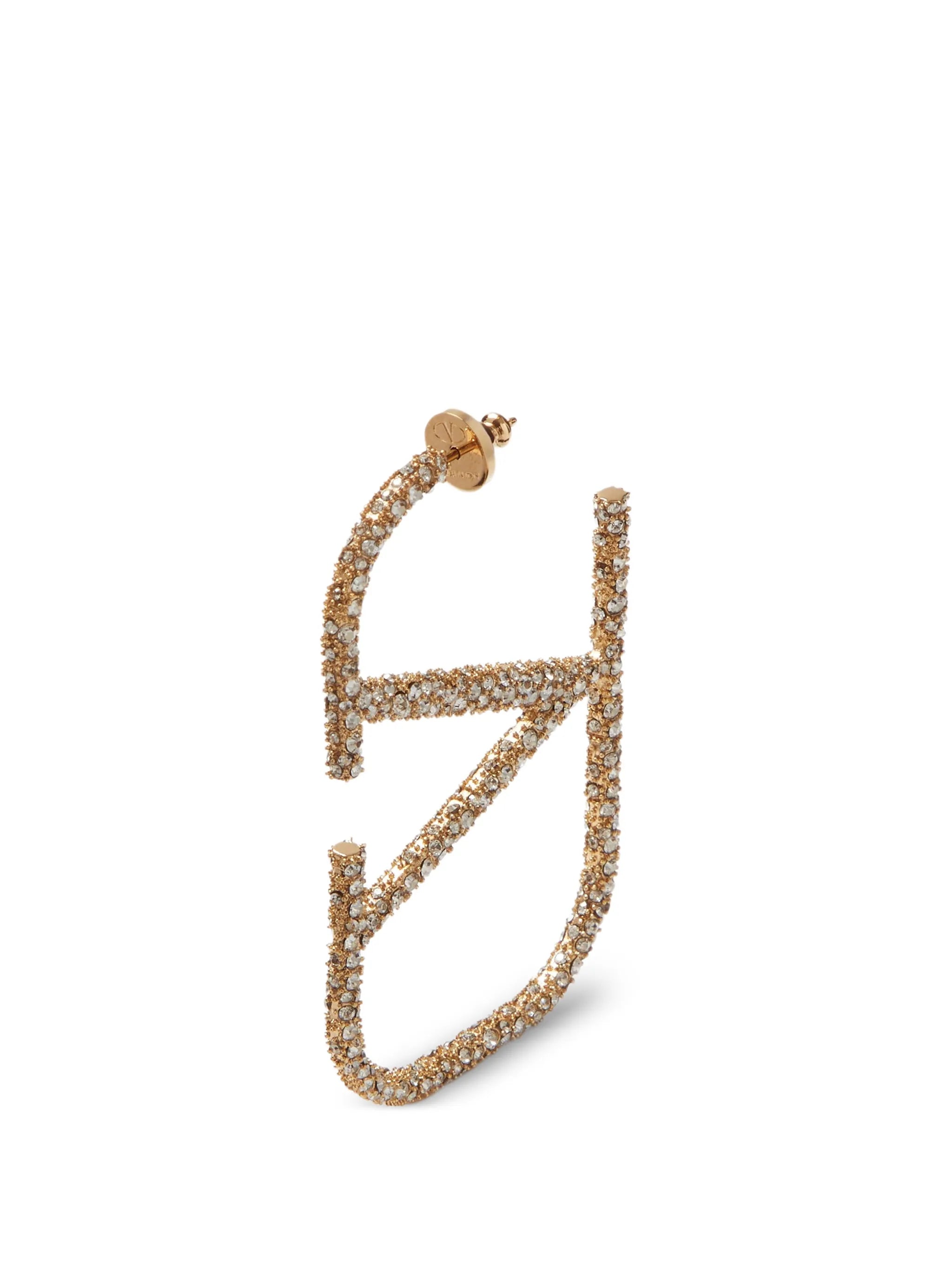 VLogo Signature crystal-embellished earrings