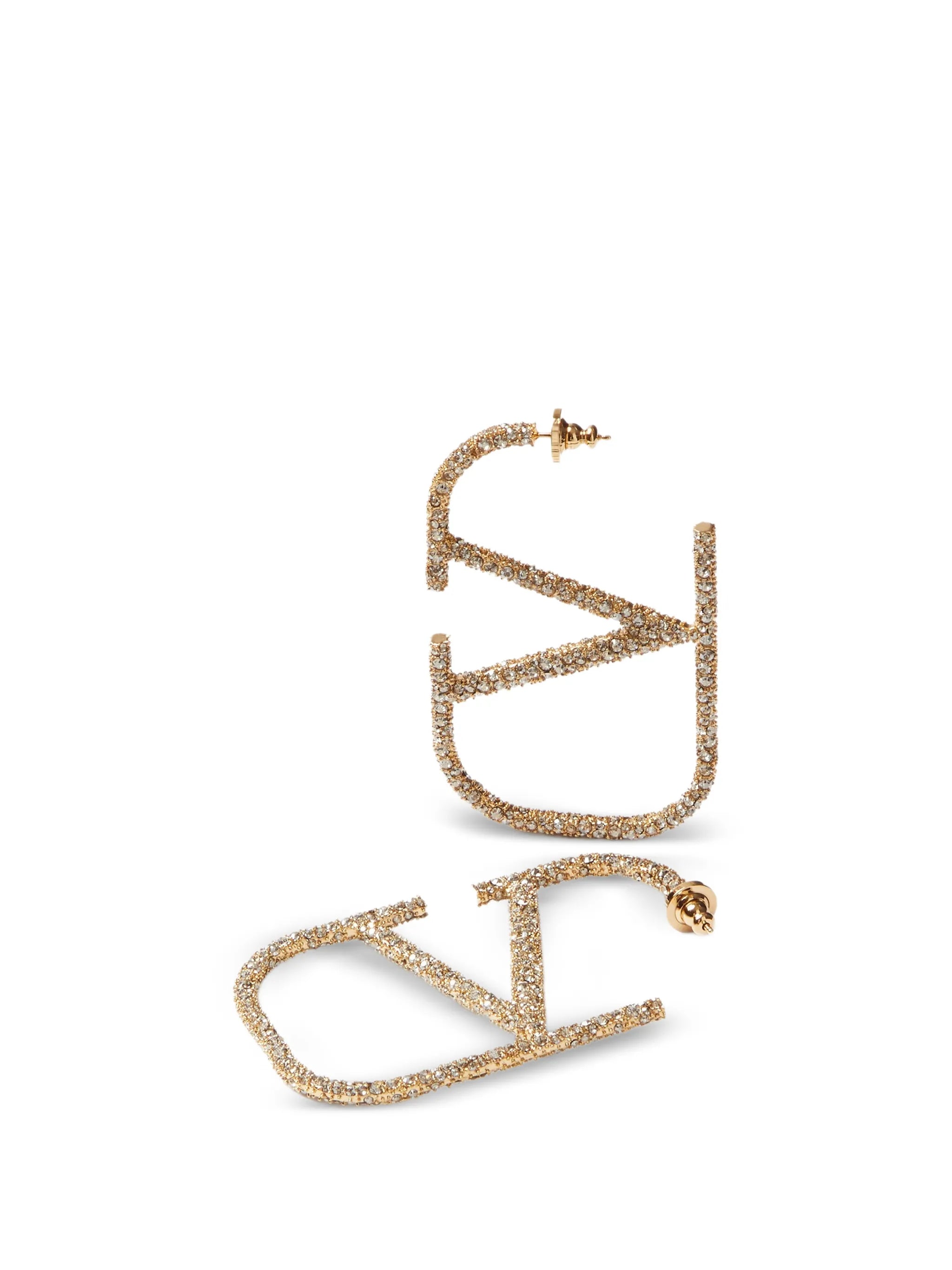 VLogo Signature crystal-embellished earrings