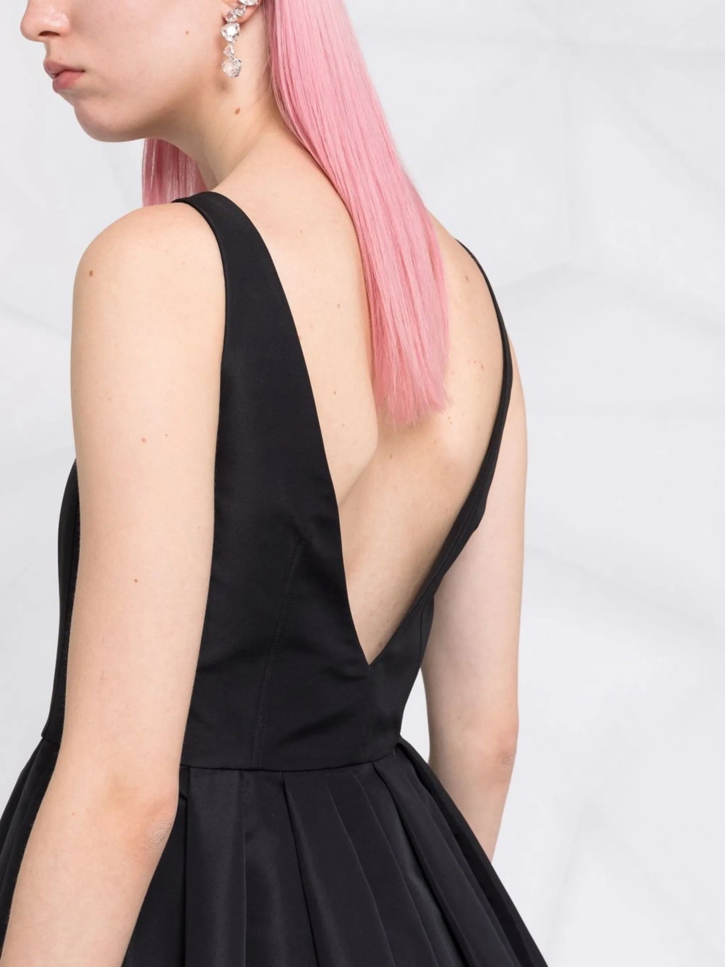 zip-front flared dress