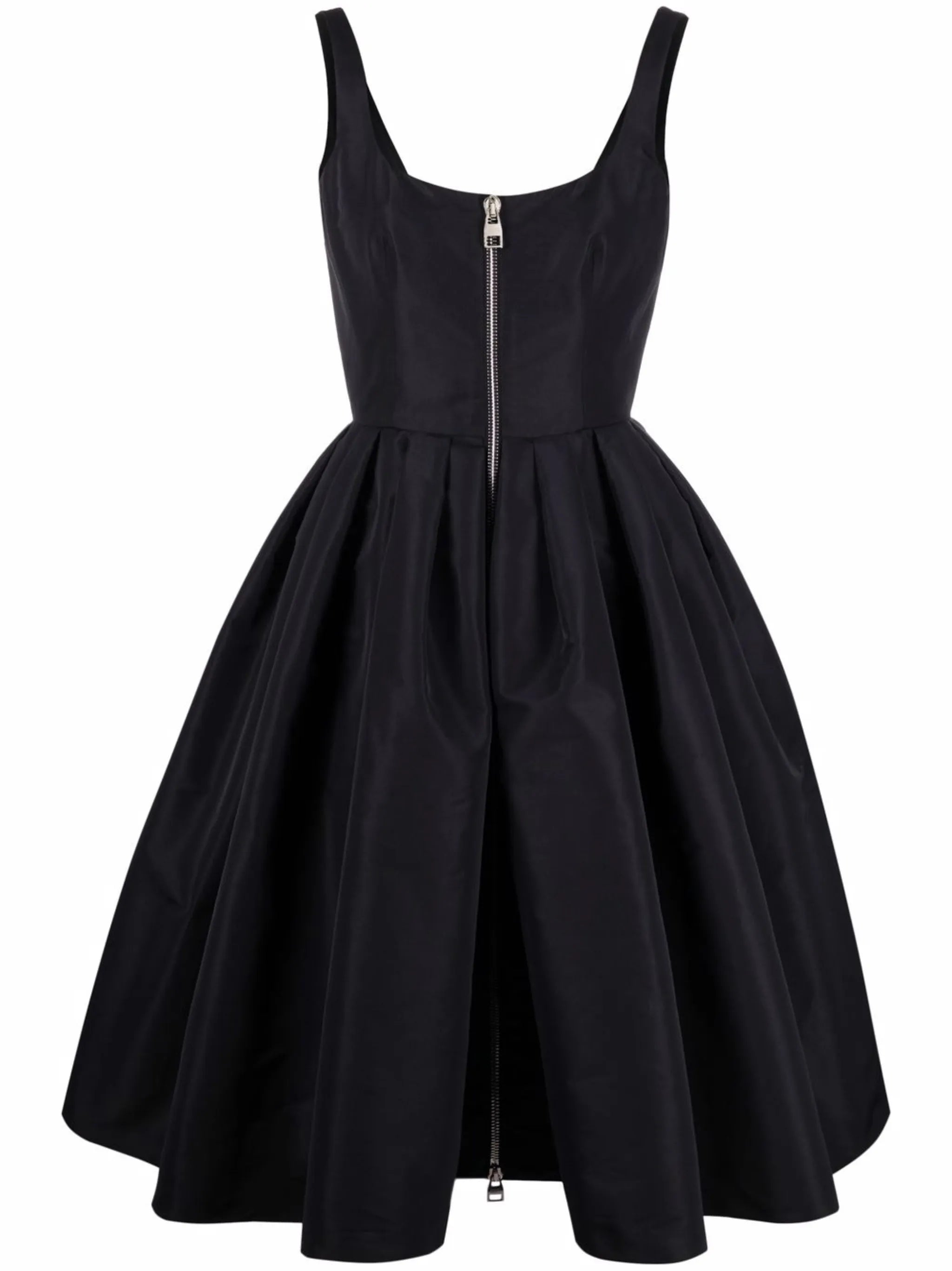 zip-front flared dress