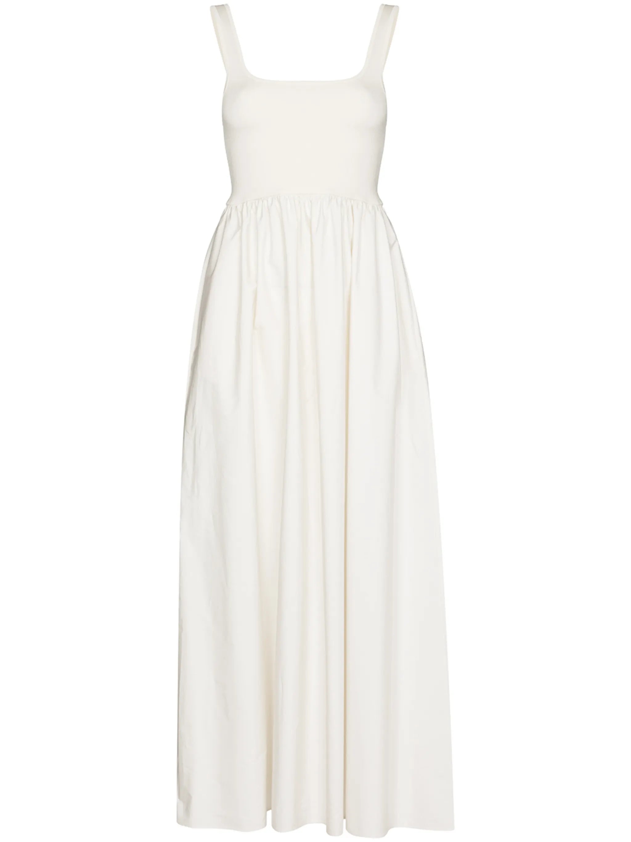 square-neck sleeveless maxi dress