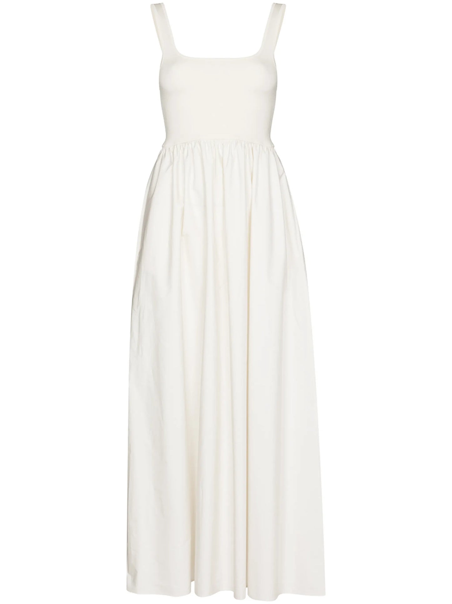 square-neck sleeveless maxi dress
