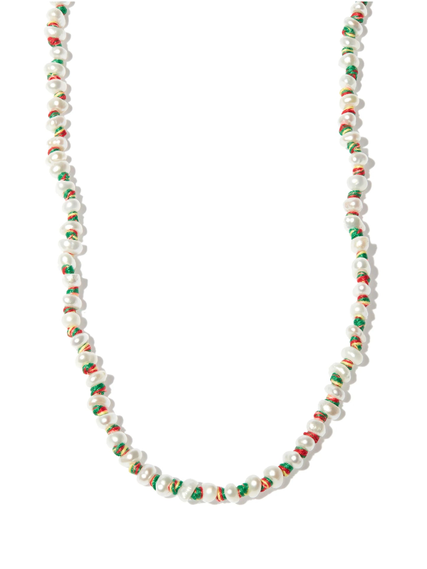 9kt yellow gold pearl necklace