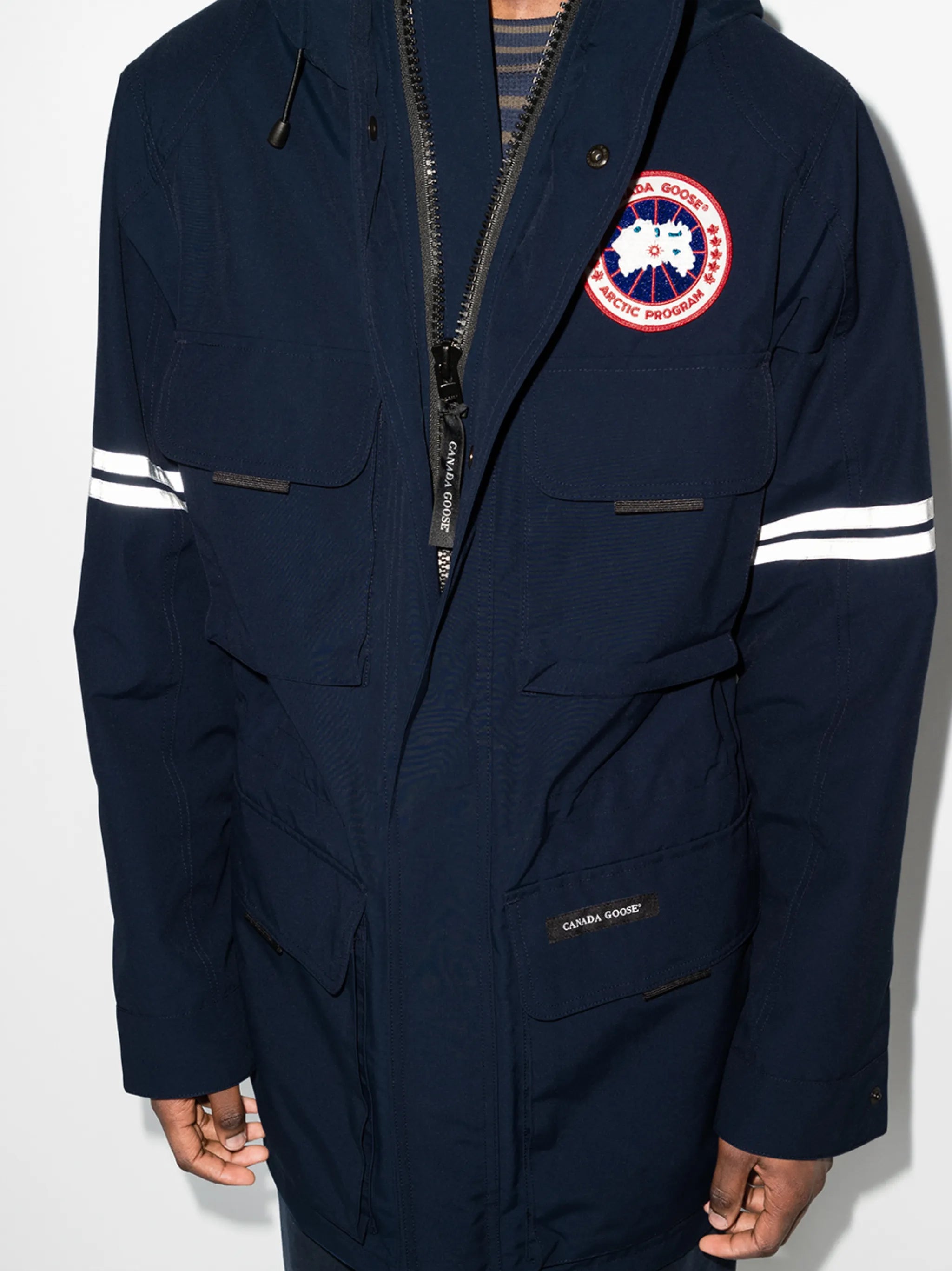 Science Research hooded parka coat