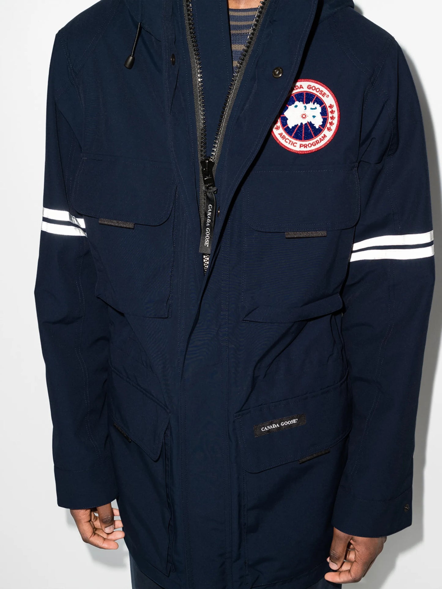 Science Research hooded parka coat