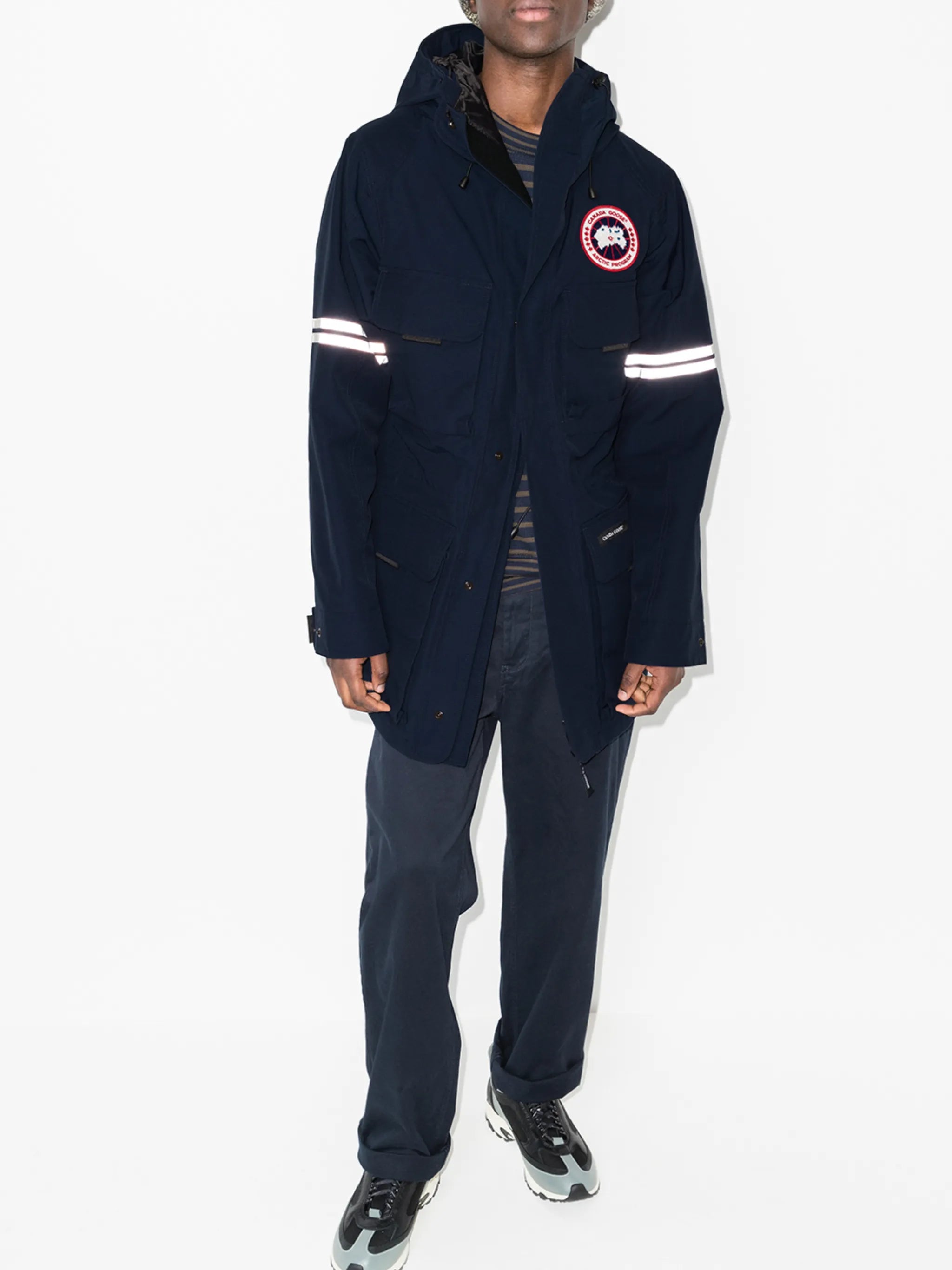 Science Research hooded parka coat