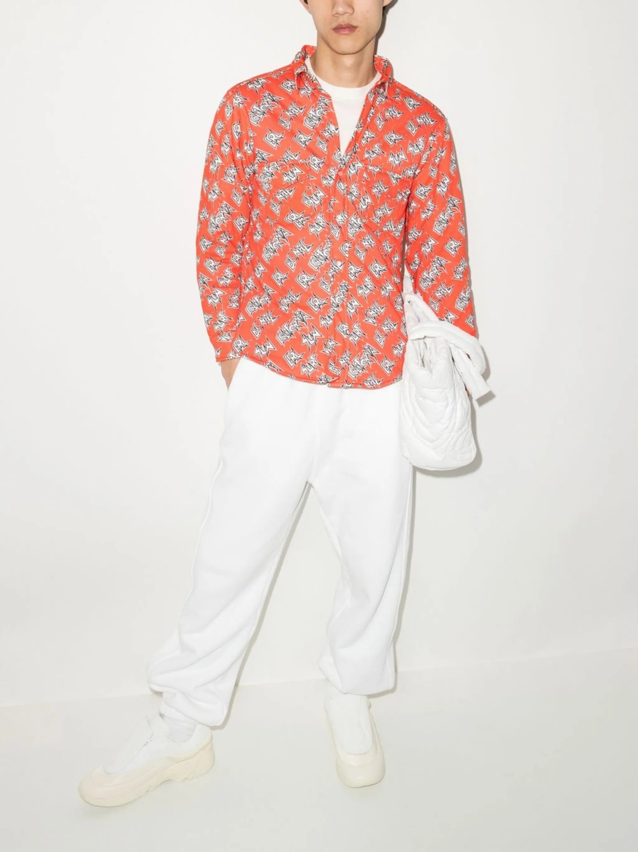 logo-print cotton shirt