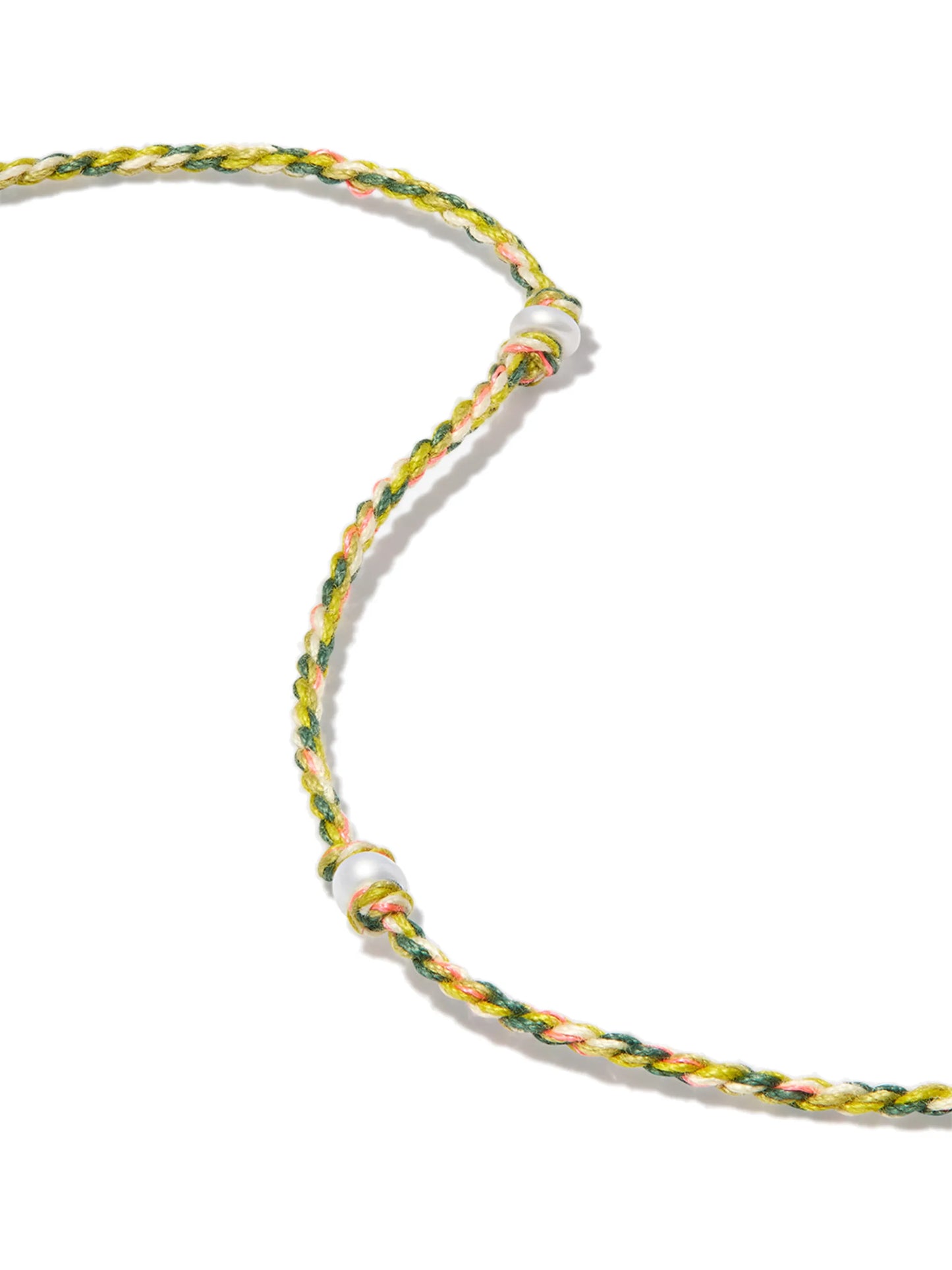 Mauli pearl-embellished woven necklace