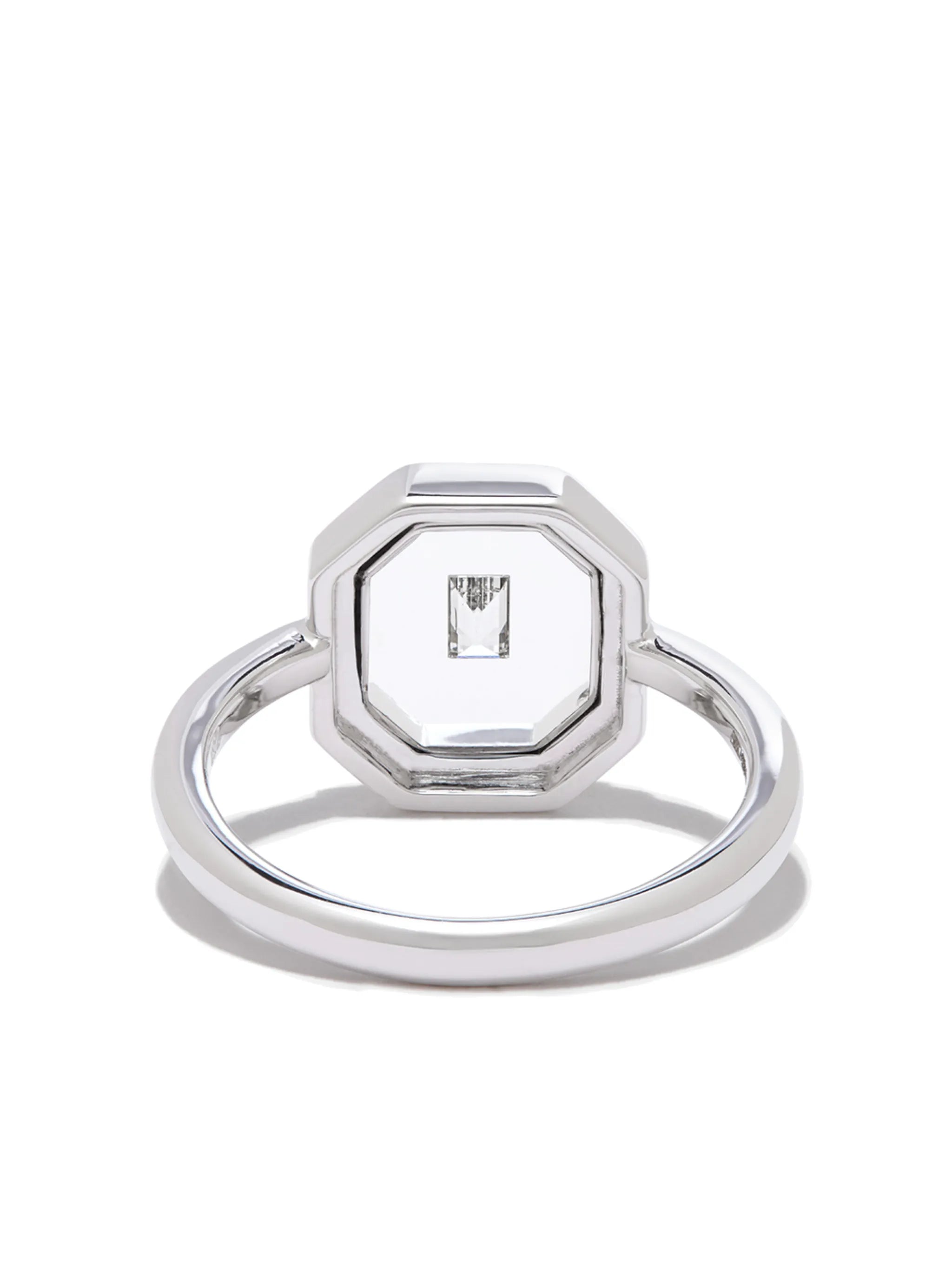 18kt white gold Universe diamond and enamel ring