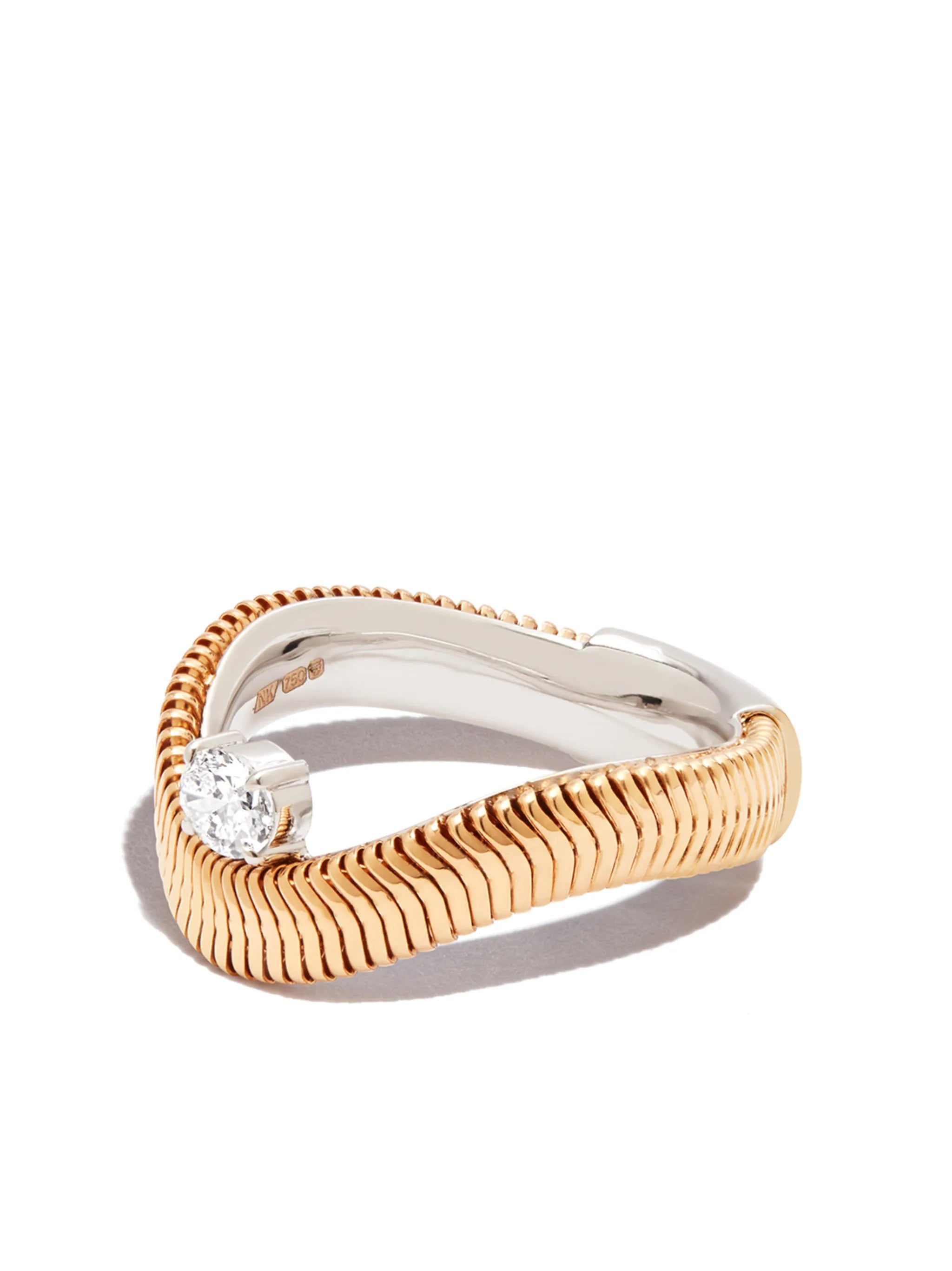 18kt yellow gold Feelings diamond ring