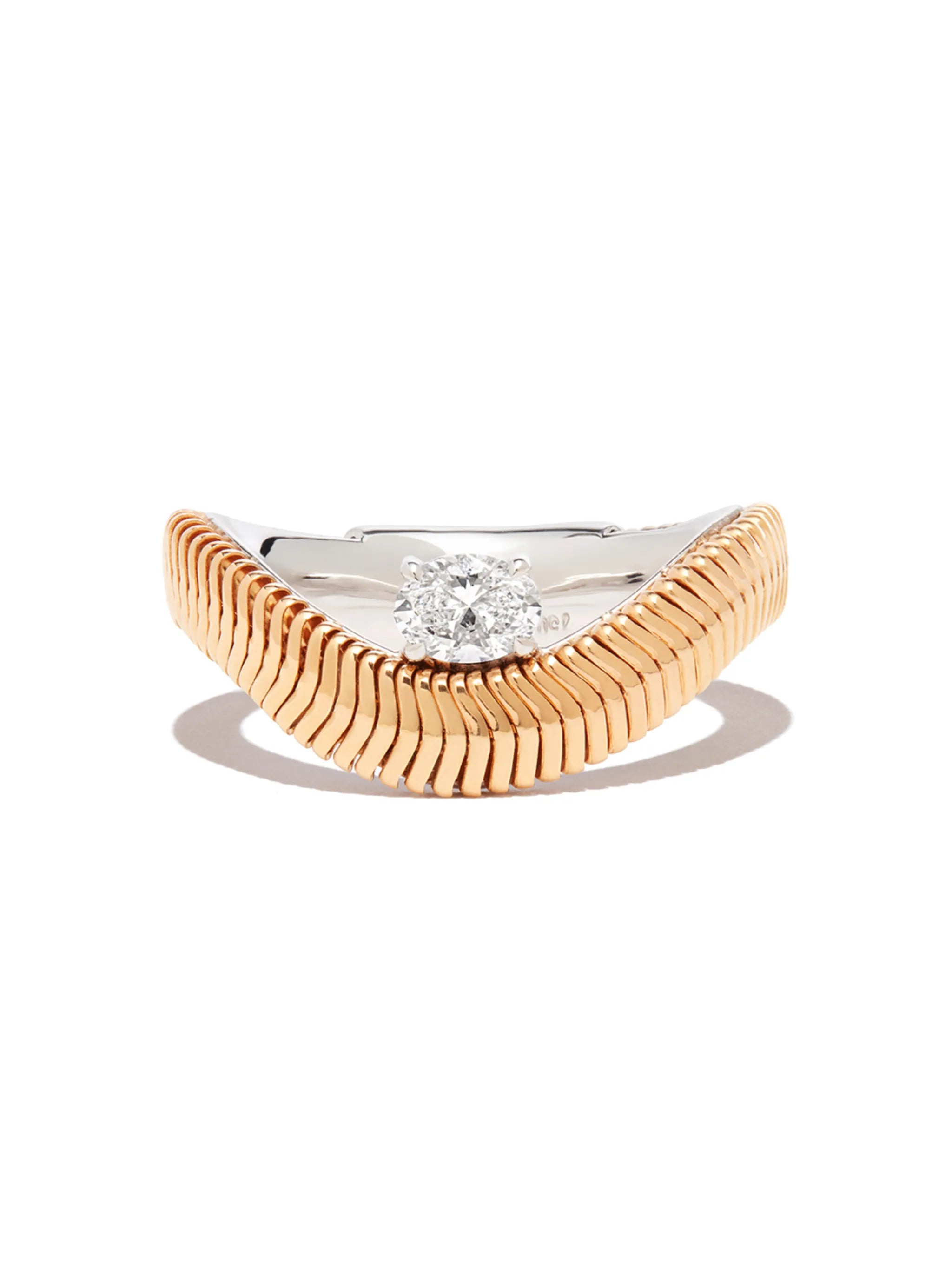 18kt yellow gold Feelings diamond ring
