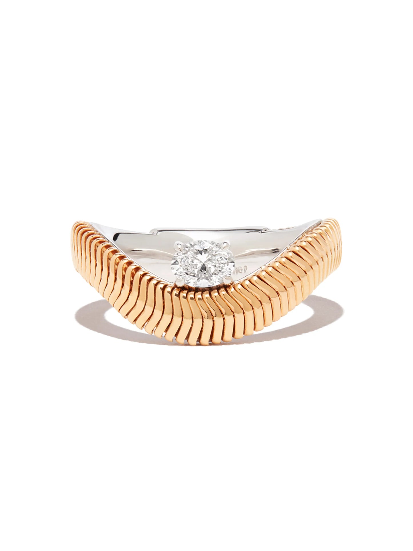 18kt yellow gold Feelings diamond ring