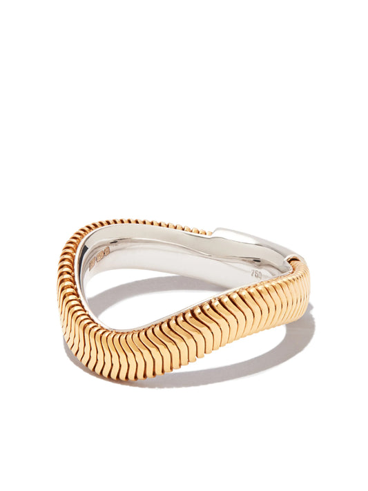 18kt yellow gold Feelings chain ring