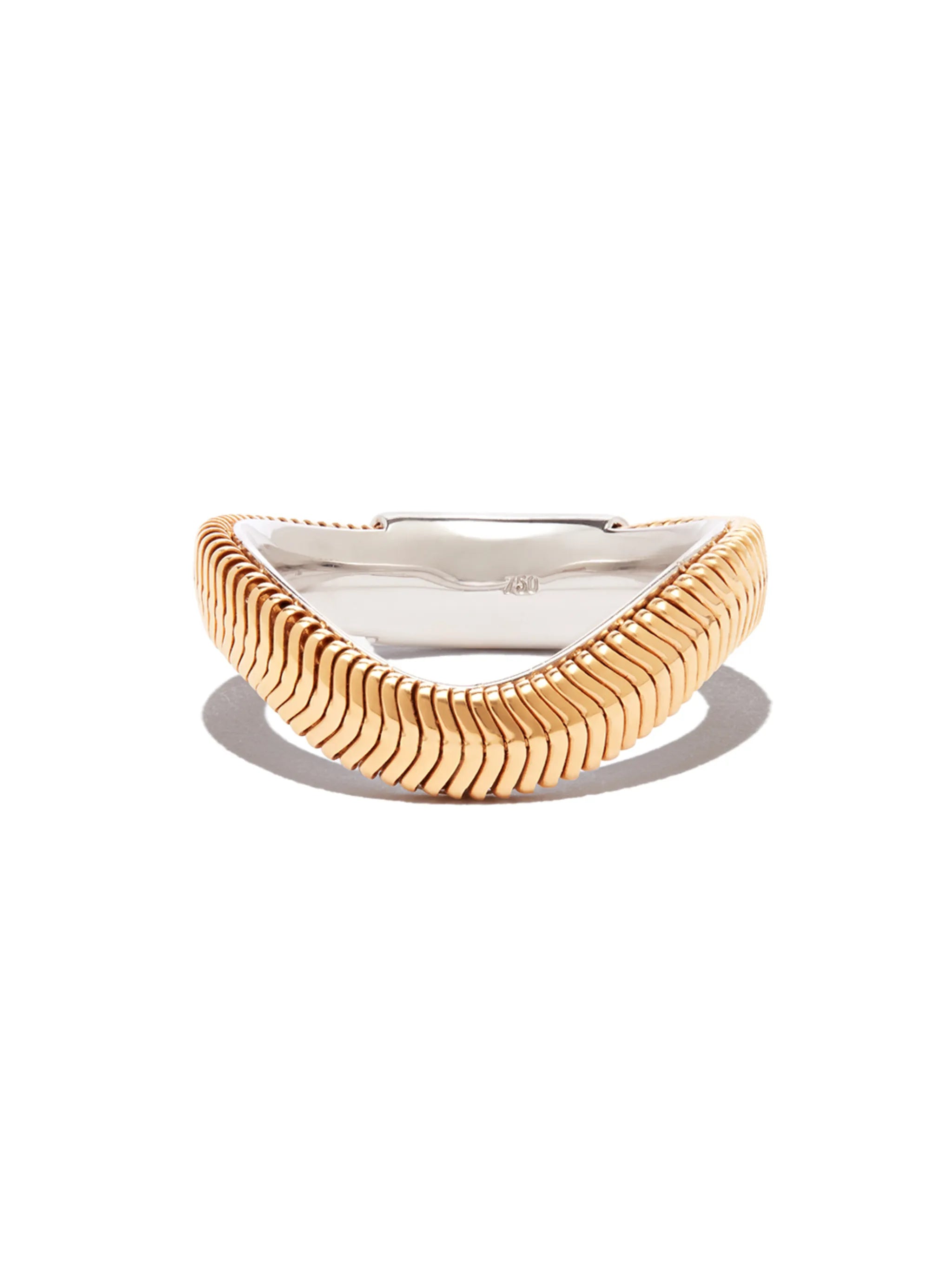 18kt yellow gold Feelings chain ring