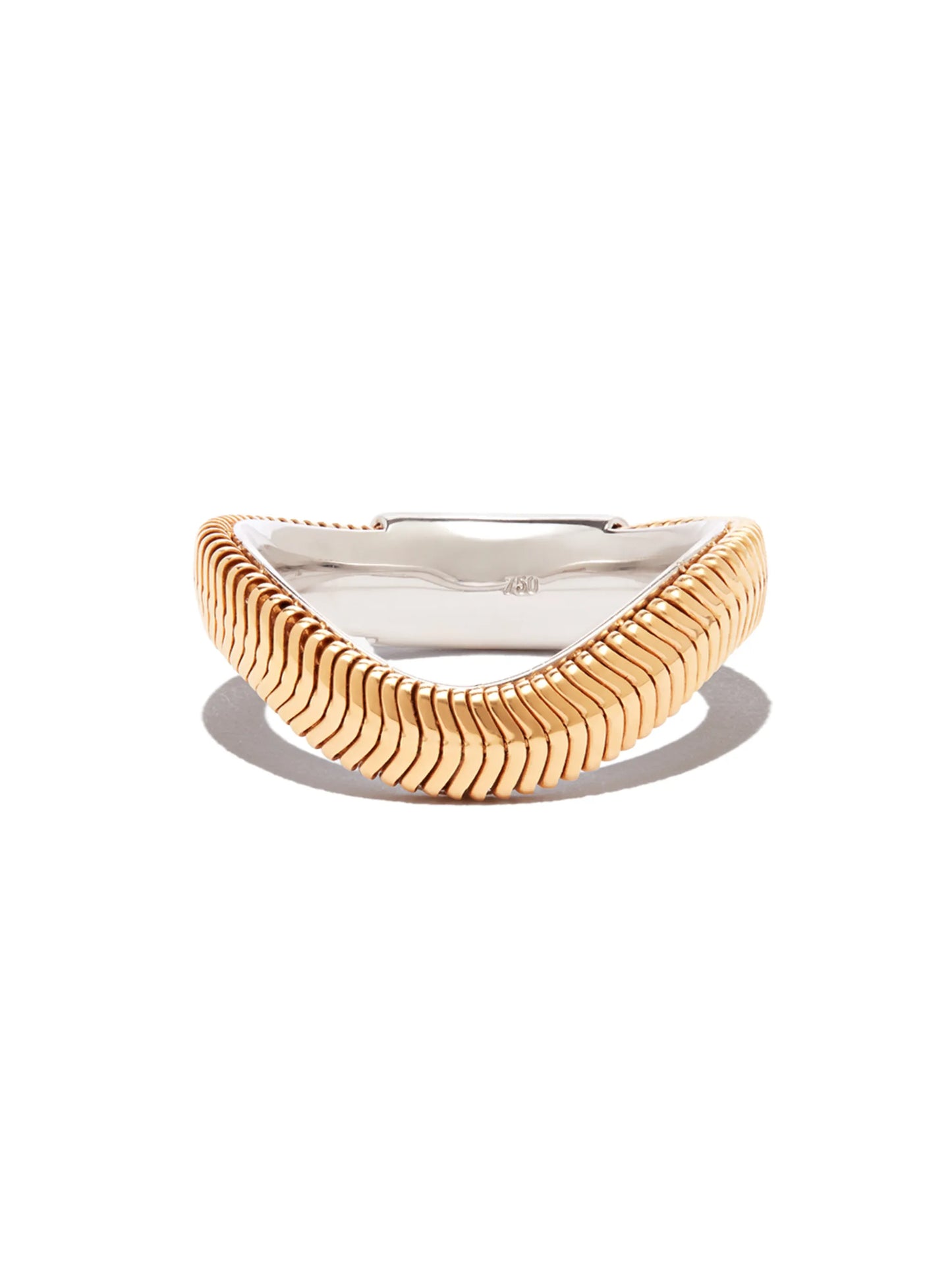 18kt yellow gold Feelings chain ring