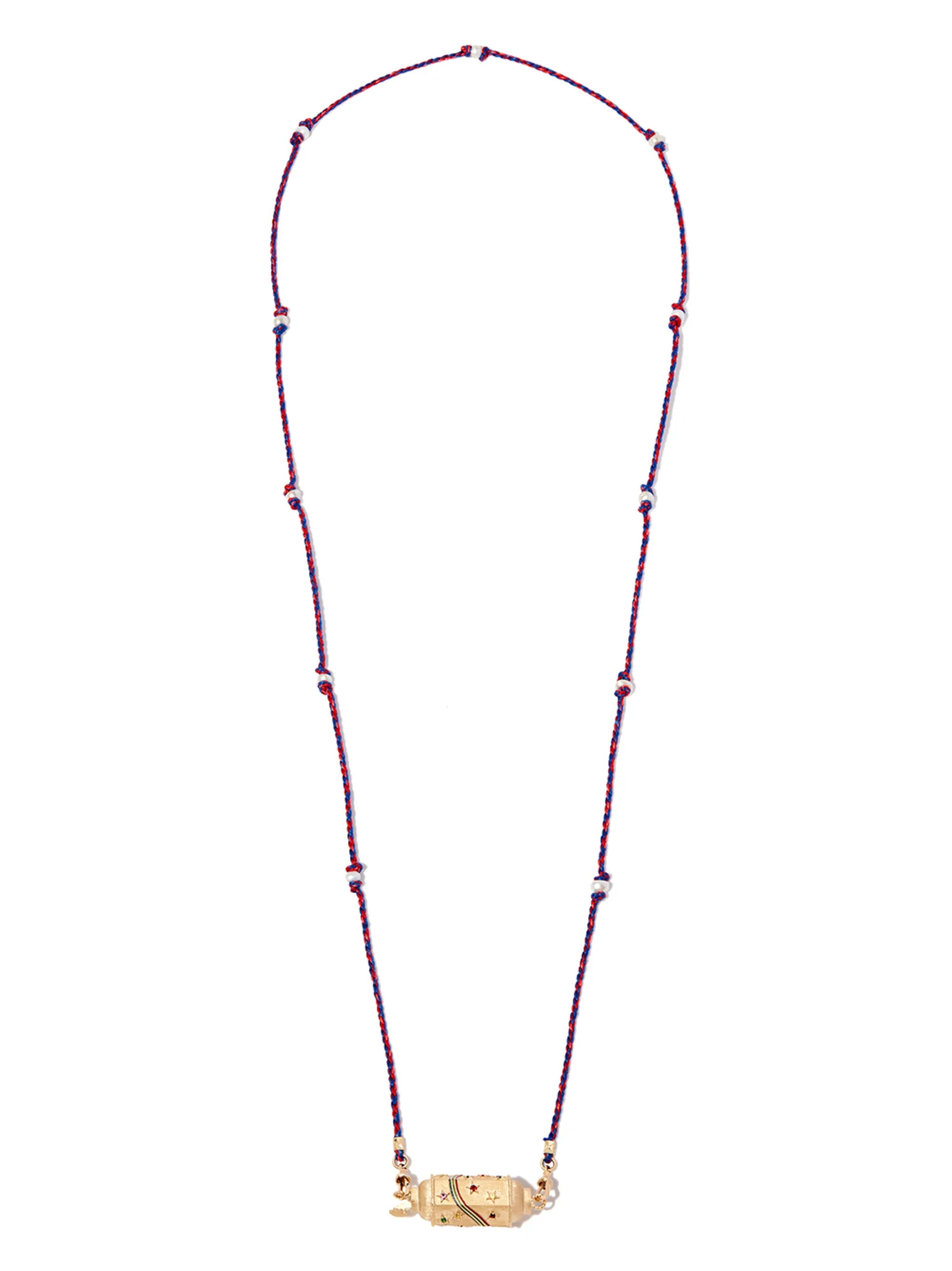 14kt yellow gold multi-stone necklace