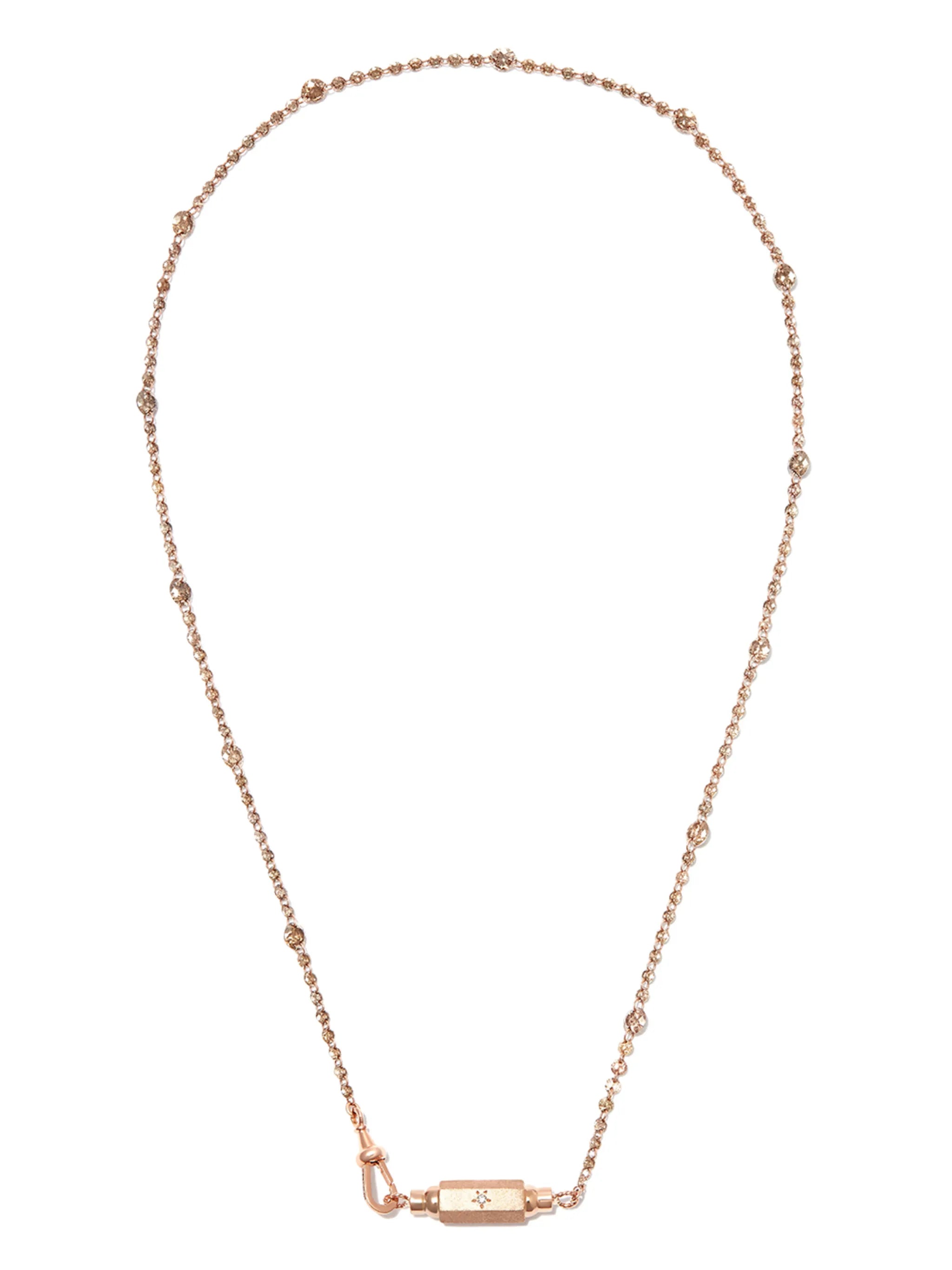 18kt rose gold Coco diamond necklace