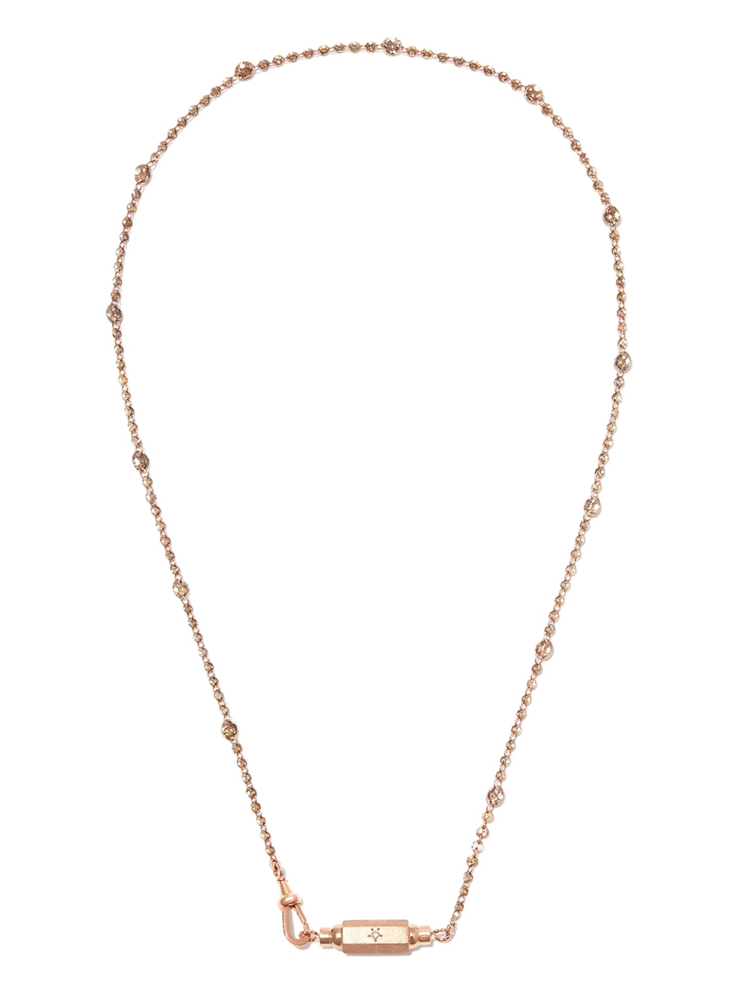18kt rose gold Coco diamond necklace