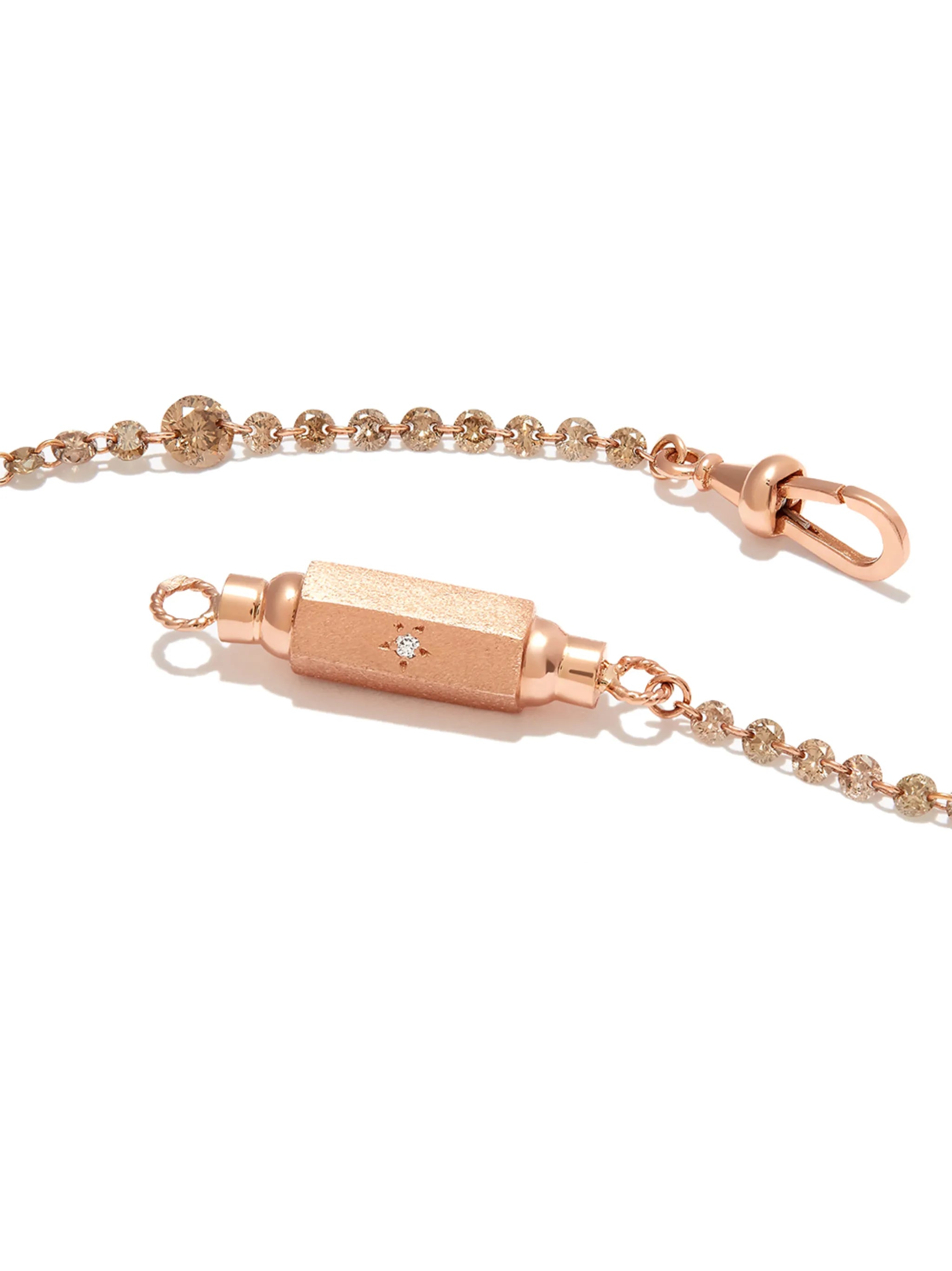18kt rose gold Coco diamond necklace