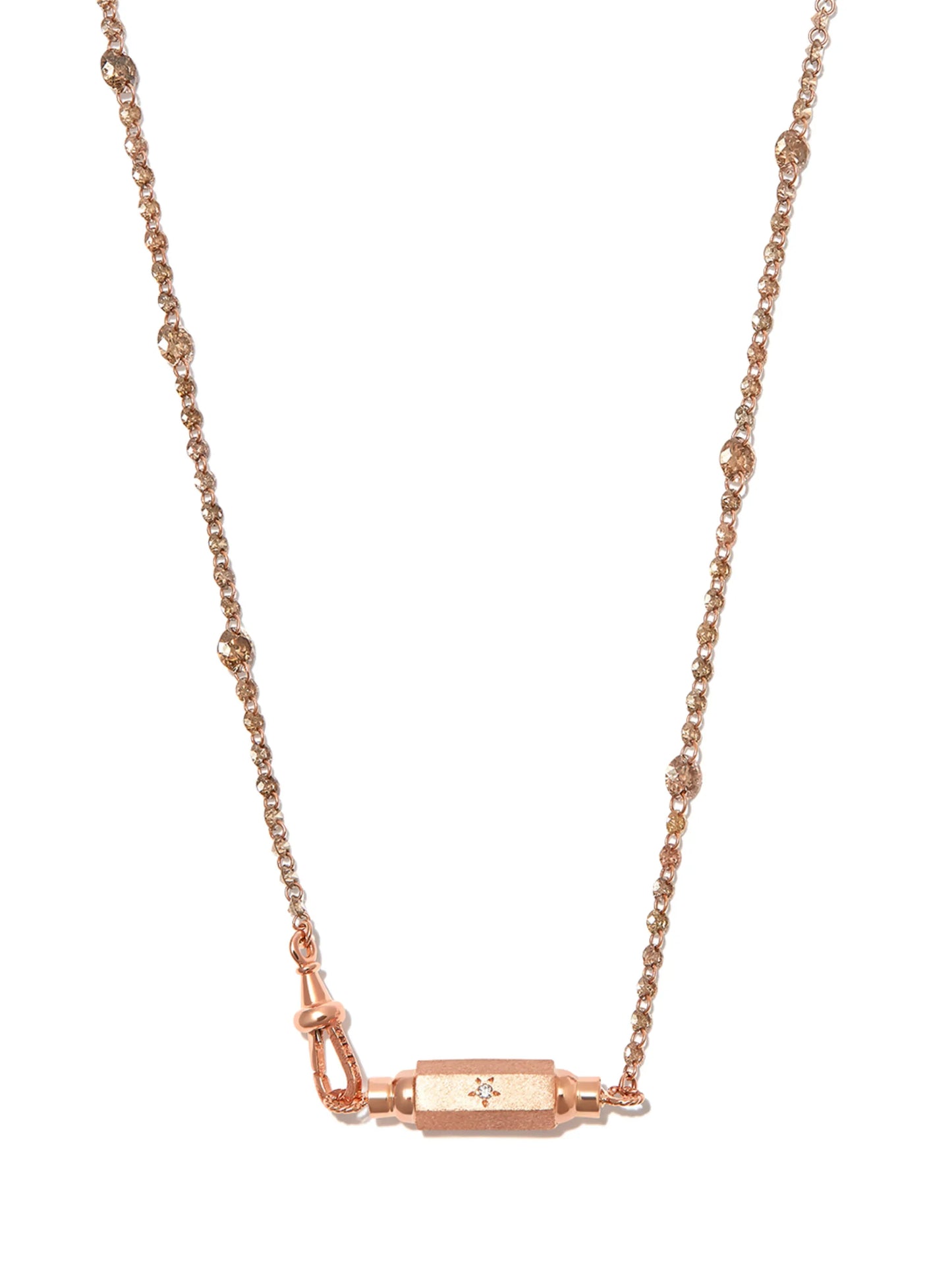 18kt rose gold Coco diamond necklace