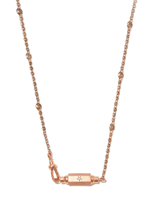 18kt rose gold Coco diamond necklace