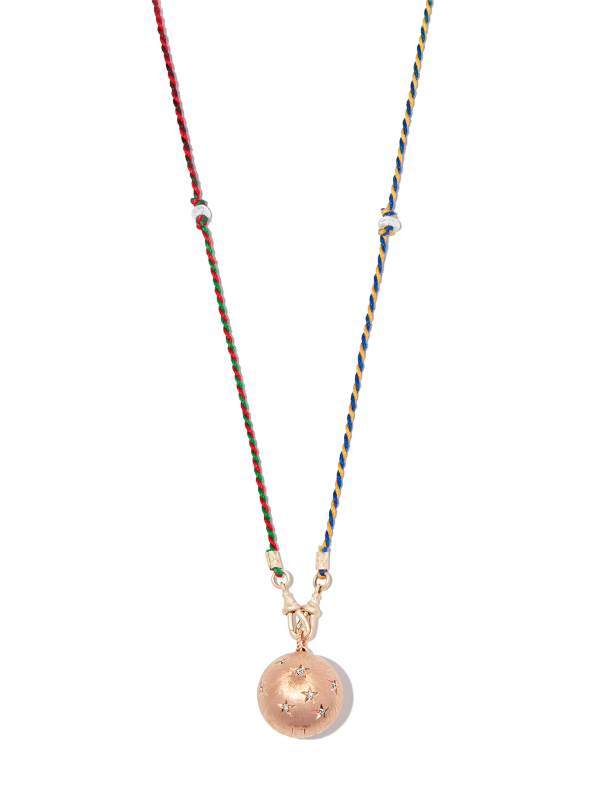 18kt rose gold Heartbeat pearl and diamond necklace