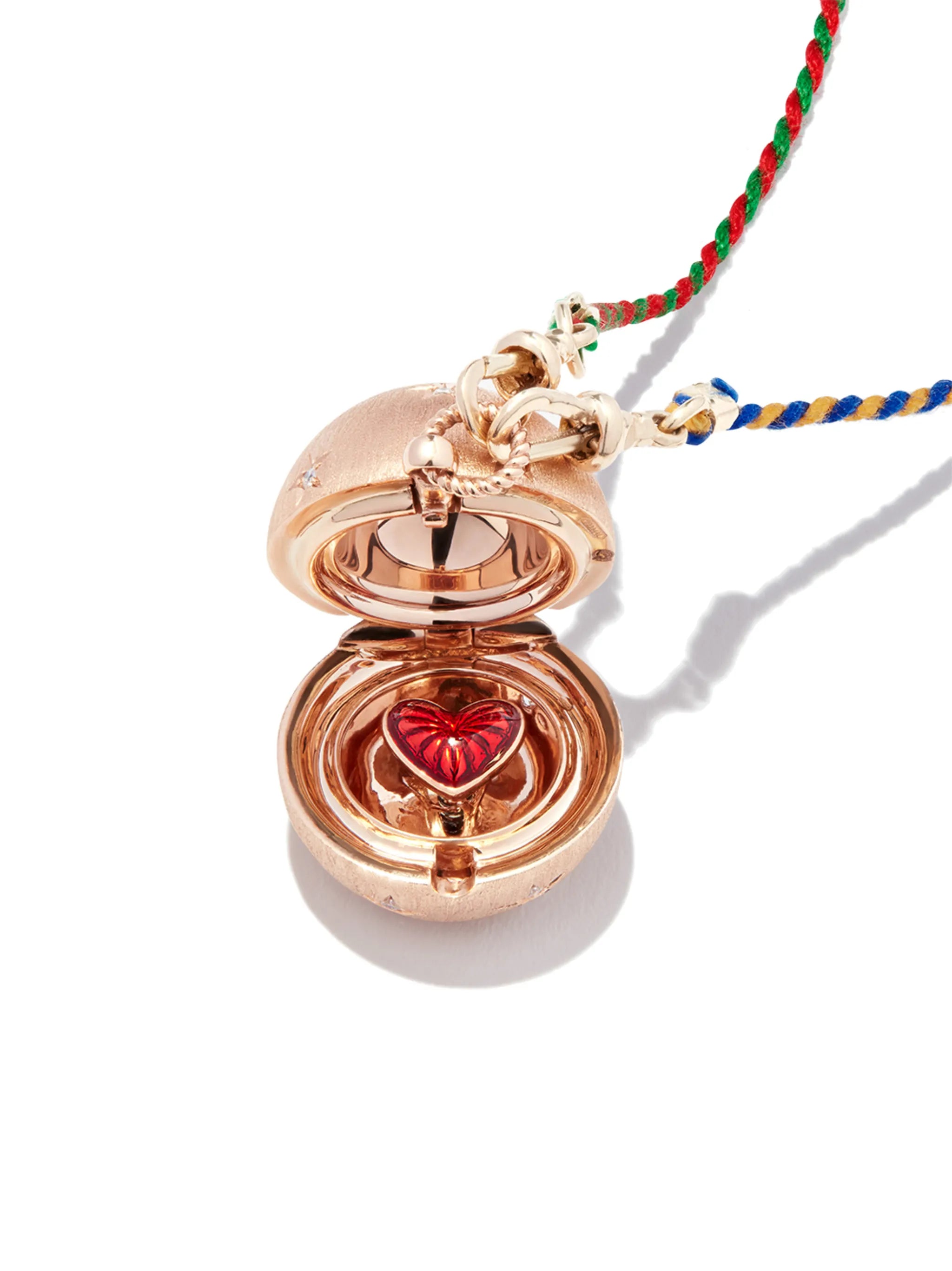 18kt rose gold Heartbeat pearl and diamond necklace
