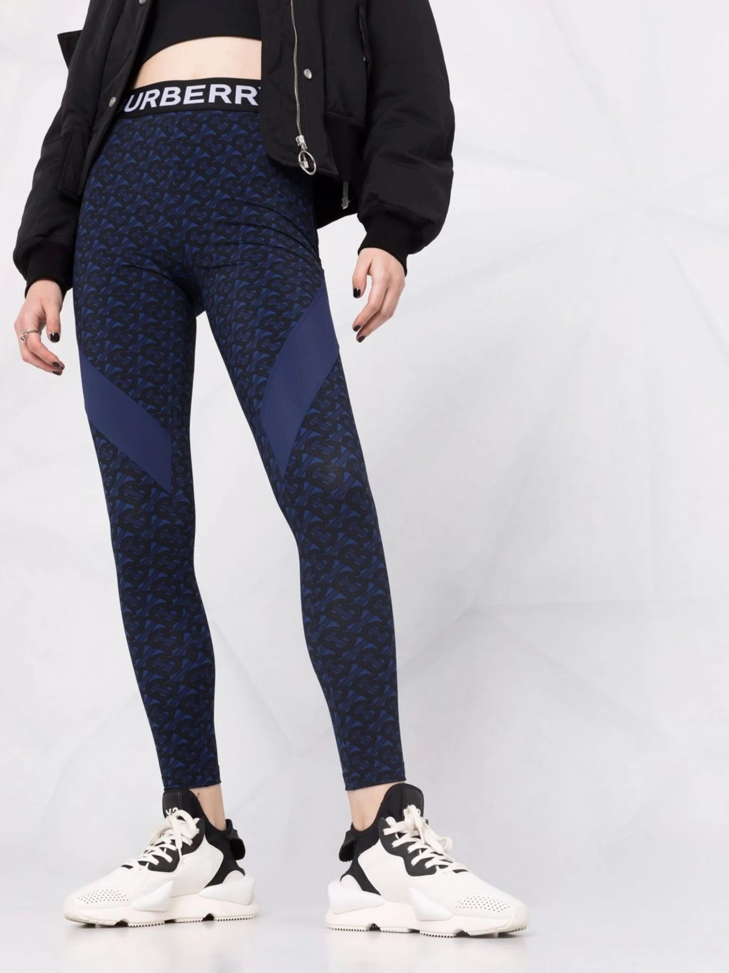 TB monogram-print high-waisted leggings
