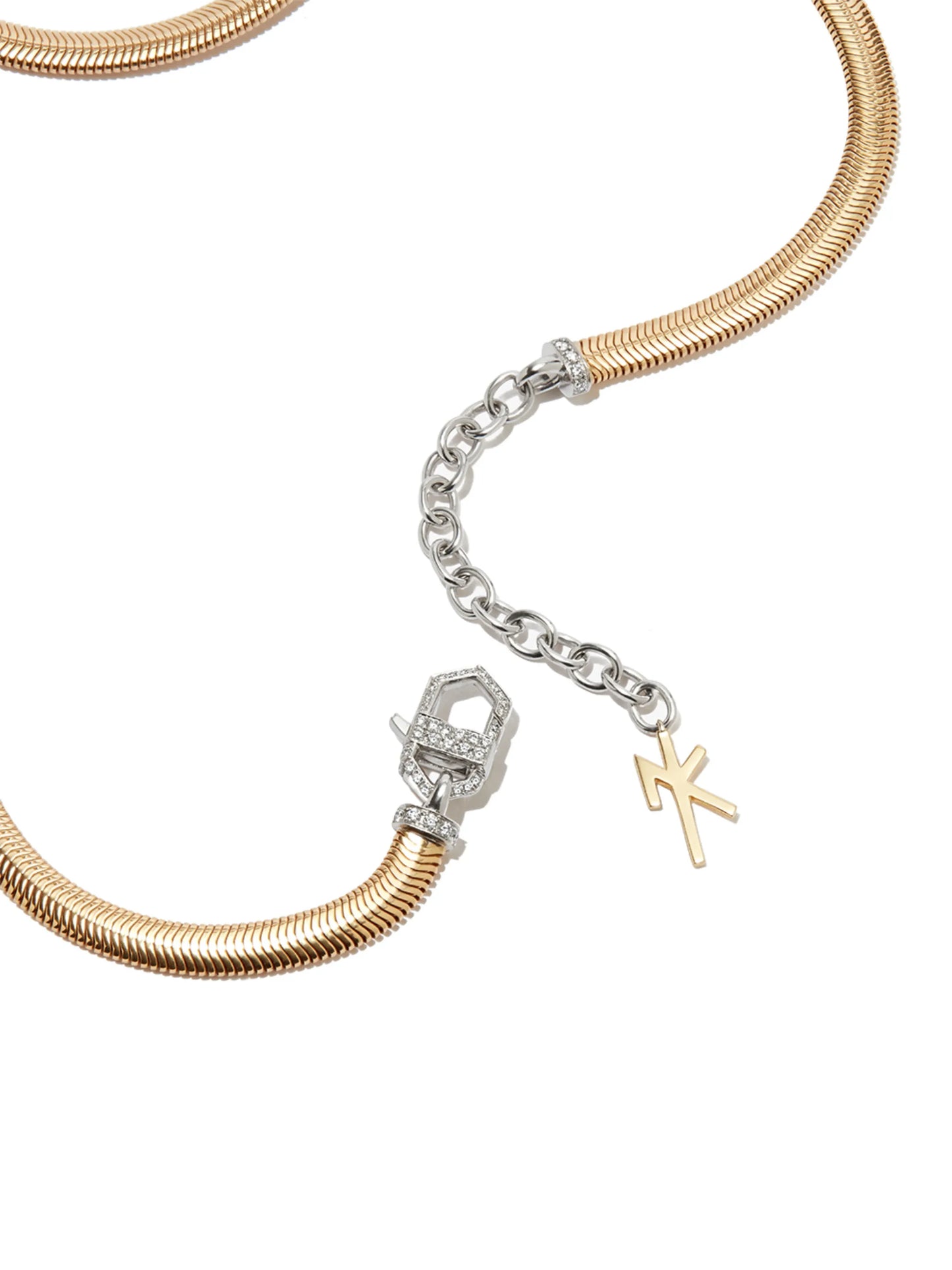 18kt yellow gold Feelings diamond necklace