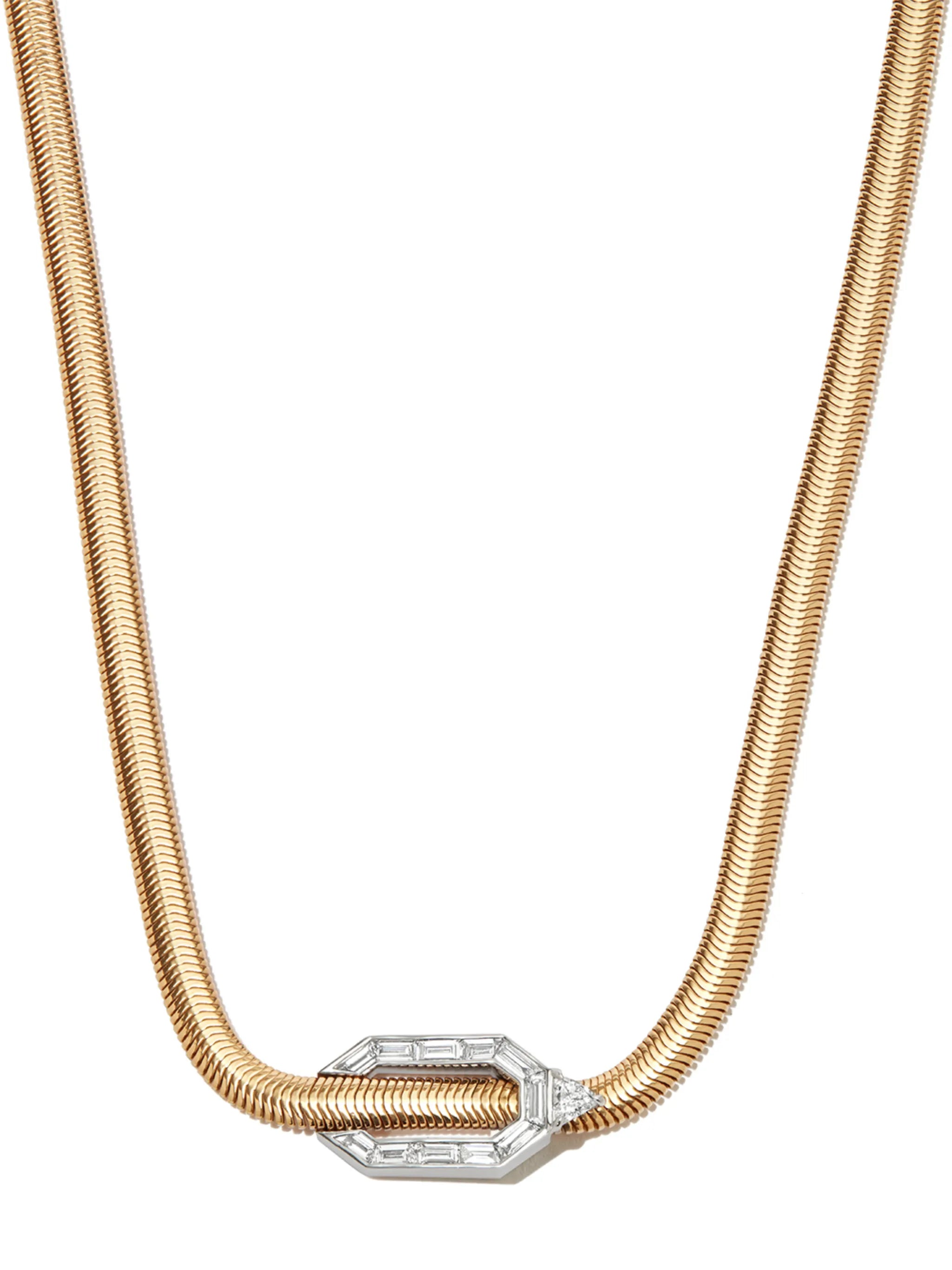 18kt yellow gold Feelings diamond necklace