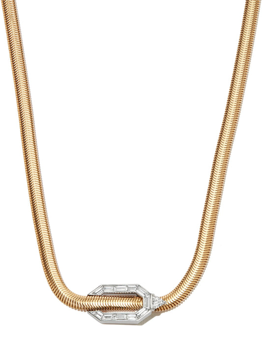 18kt yellow gold Feelings diamond necklace