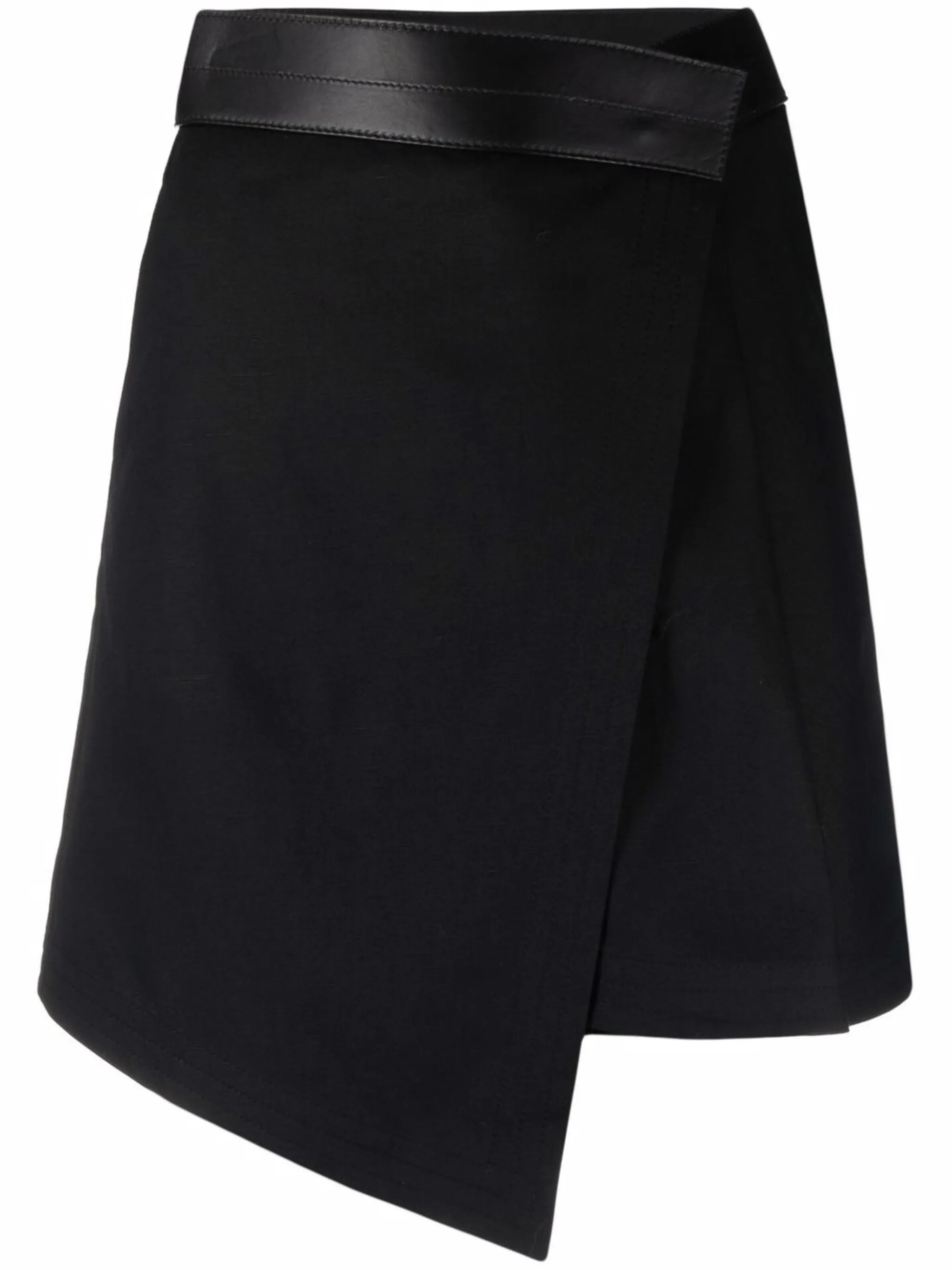 asymmetric wrap mini skirt