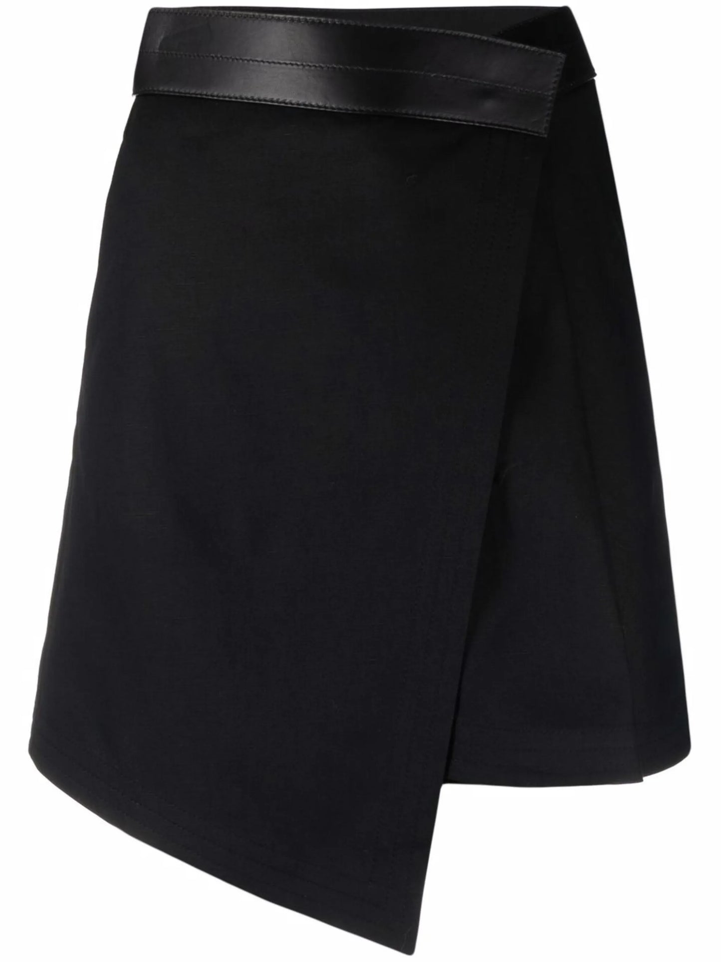 asymmetric wrap mini skirt