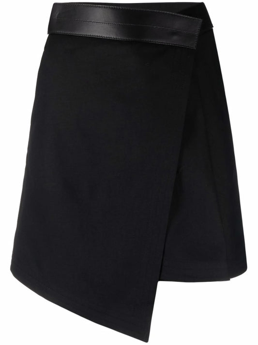 asymmetric wrap mini skirt