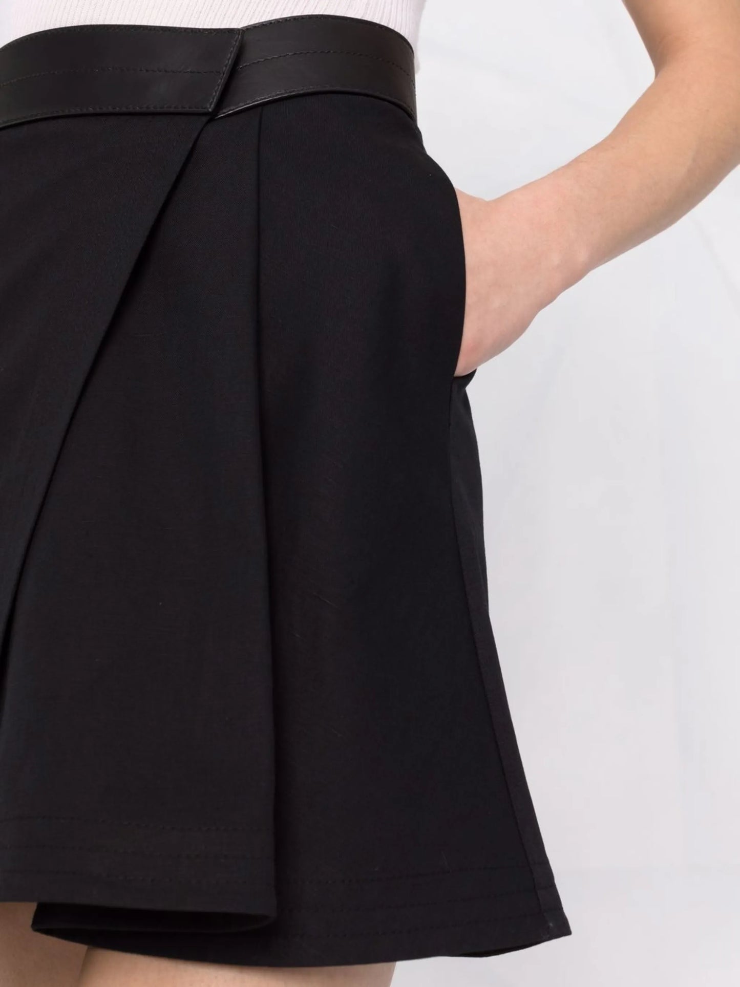 asymmetric wrap mini skirt