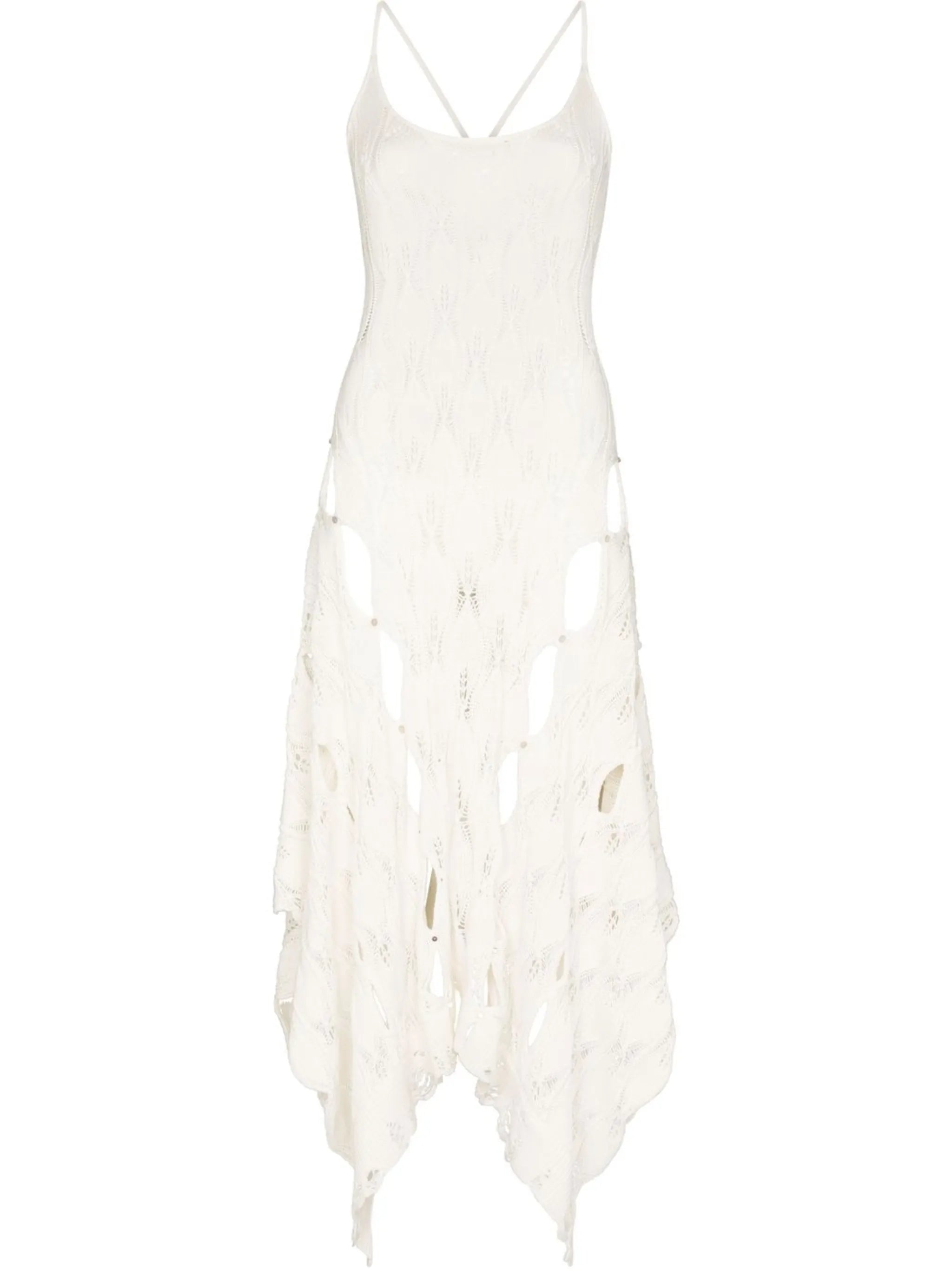 open-knit midi dress