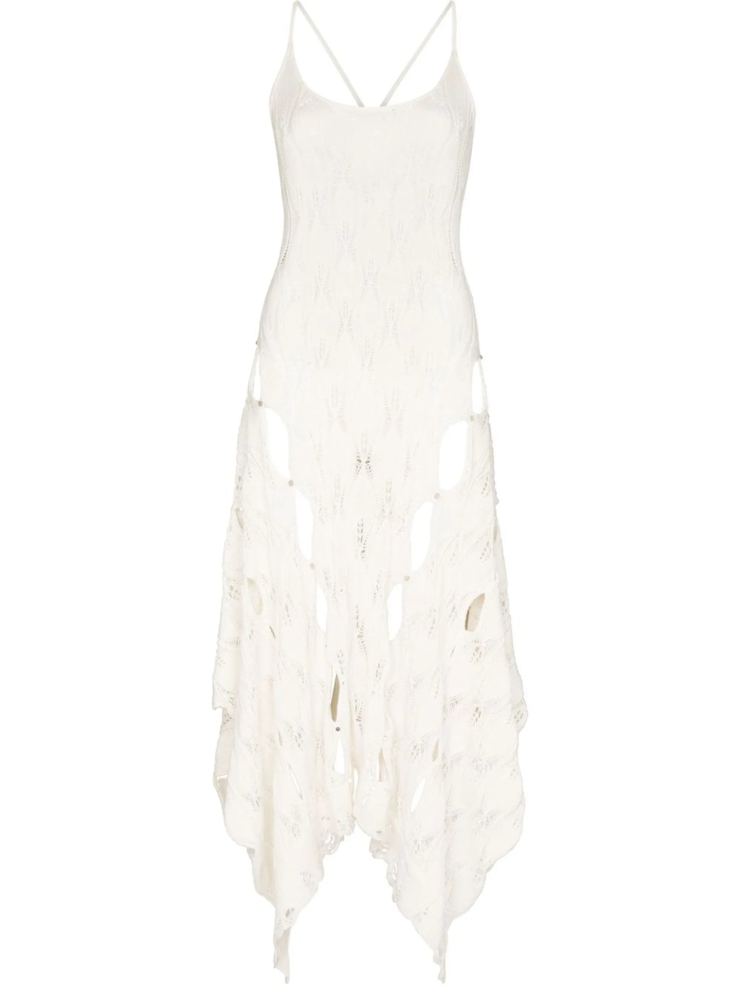 open-knit midi dress