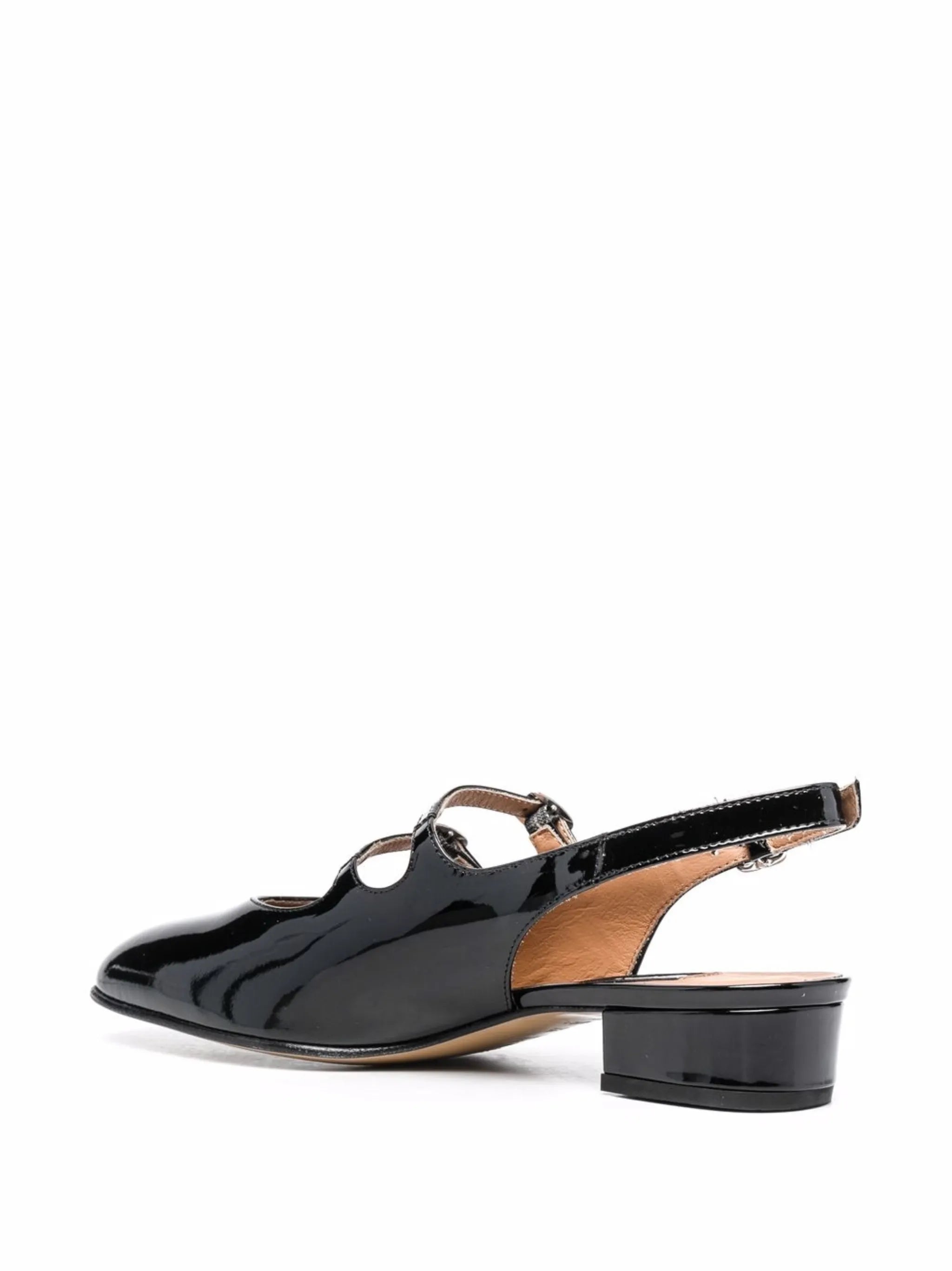Peche patent-leather slingback pumps