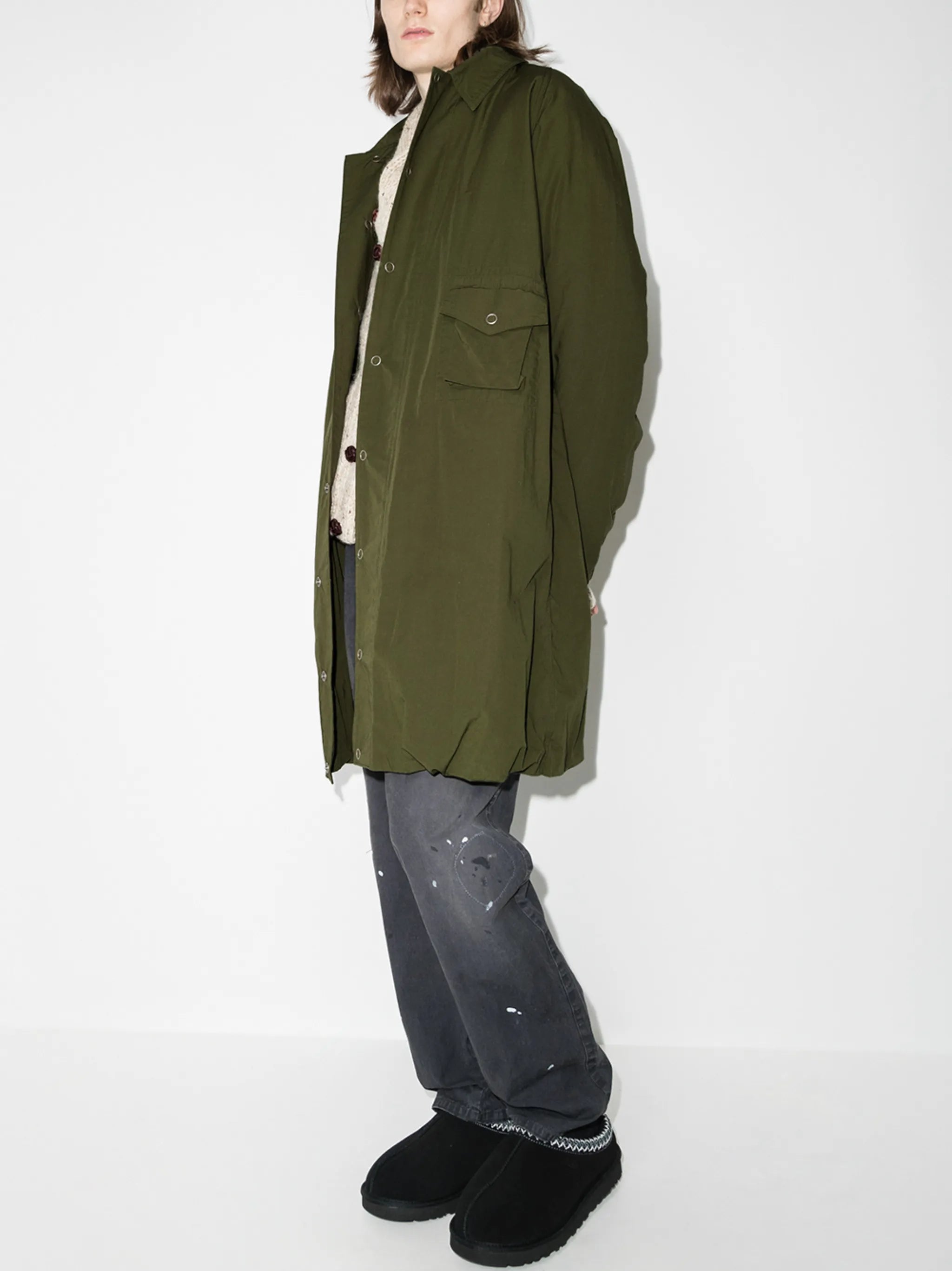 Four Winds flap-pocket coat