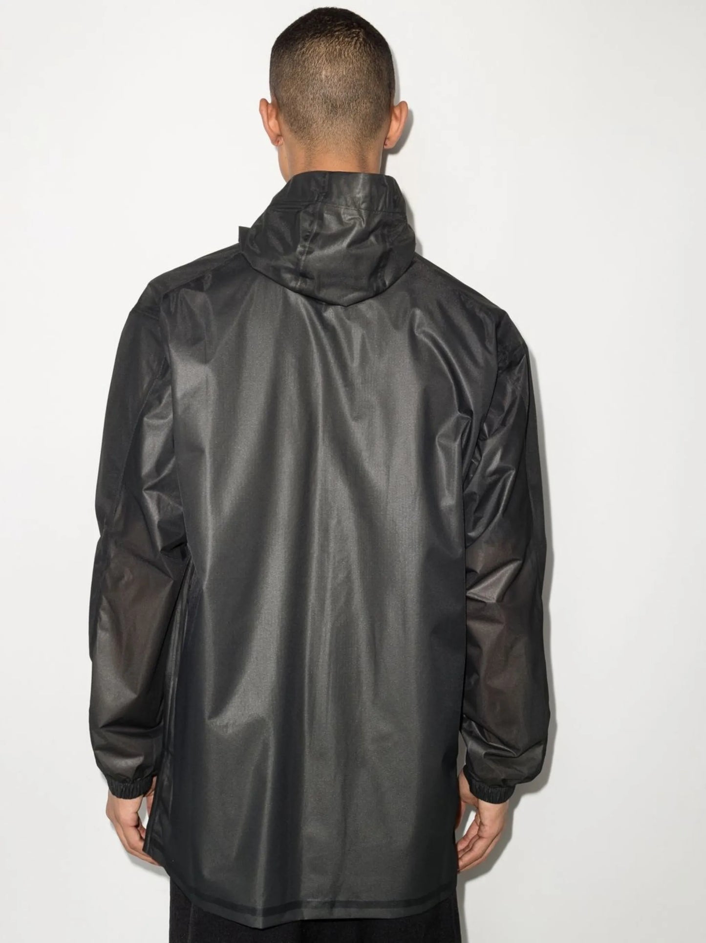 debossed-logo zip-up windbreaker
