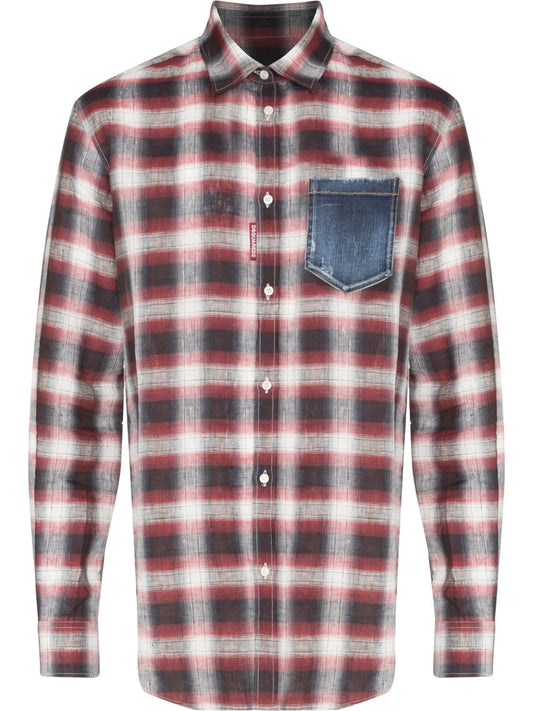 checked linen shirt