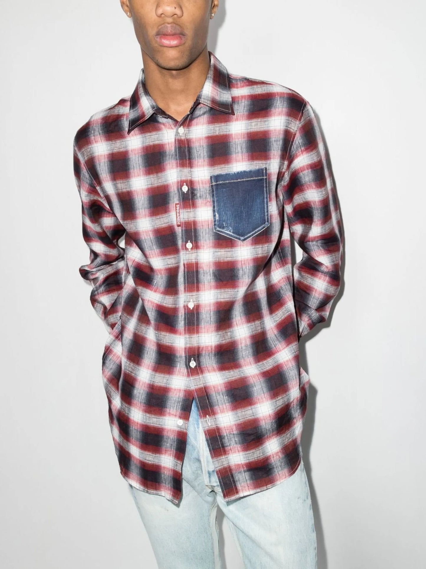 checked linen shirt