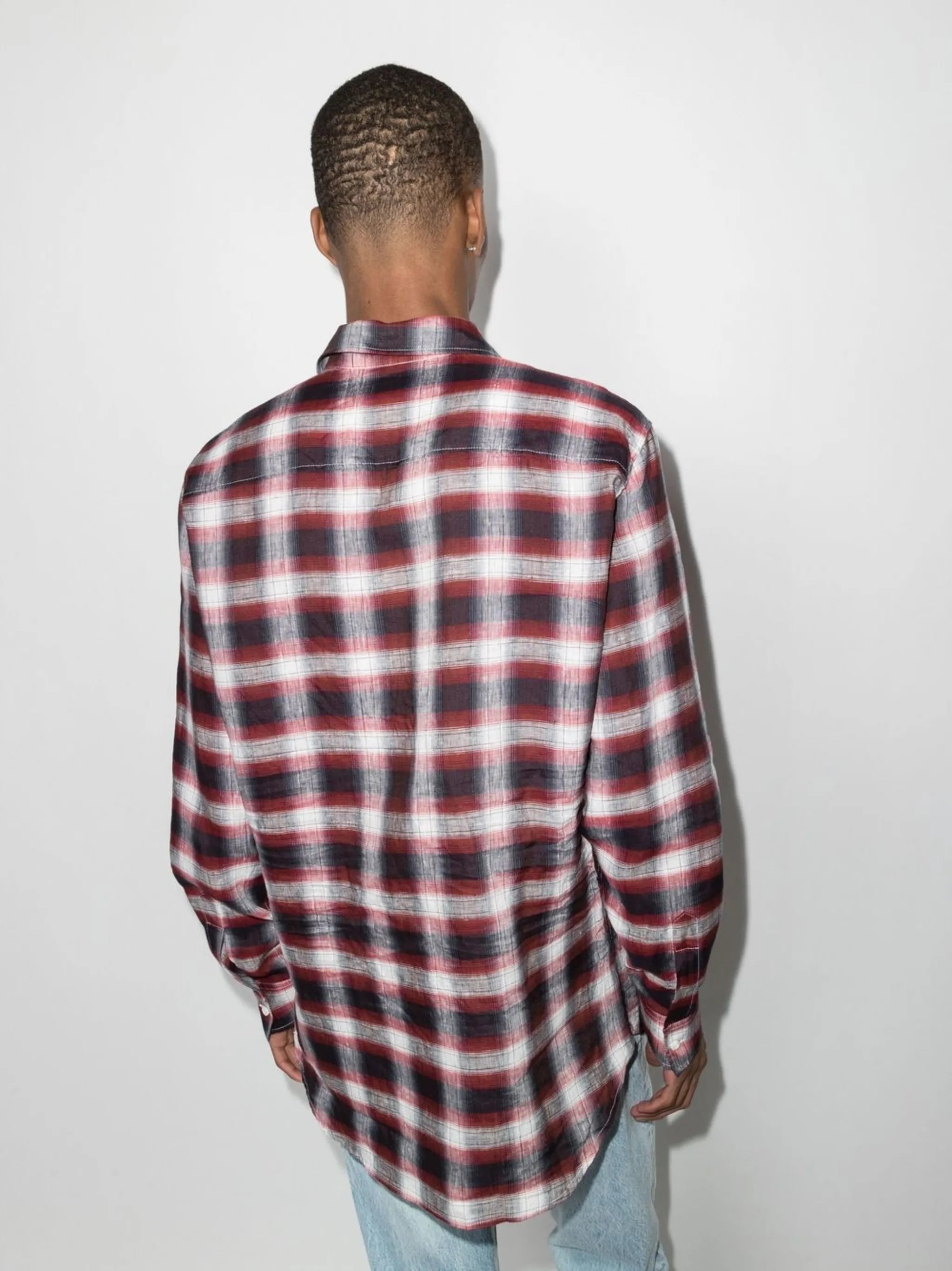 checked linen shirt
