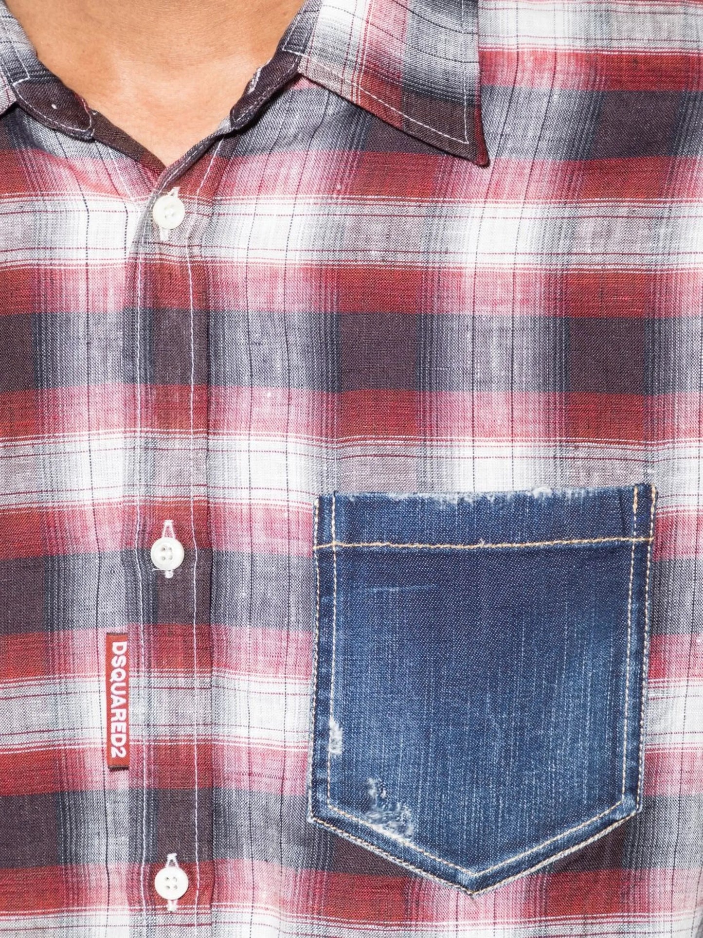 checked linen shirt