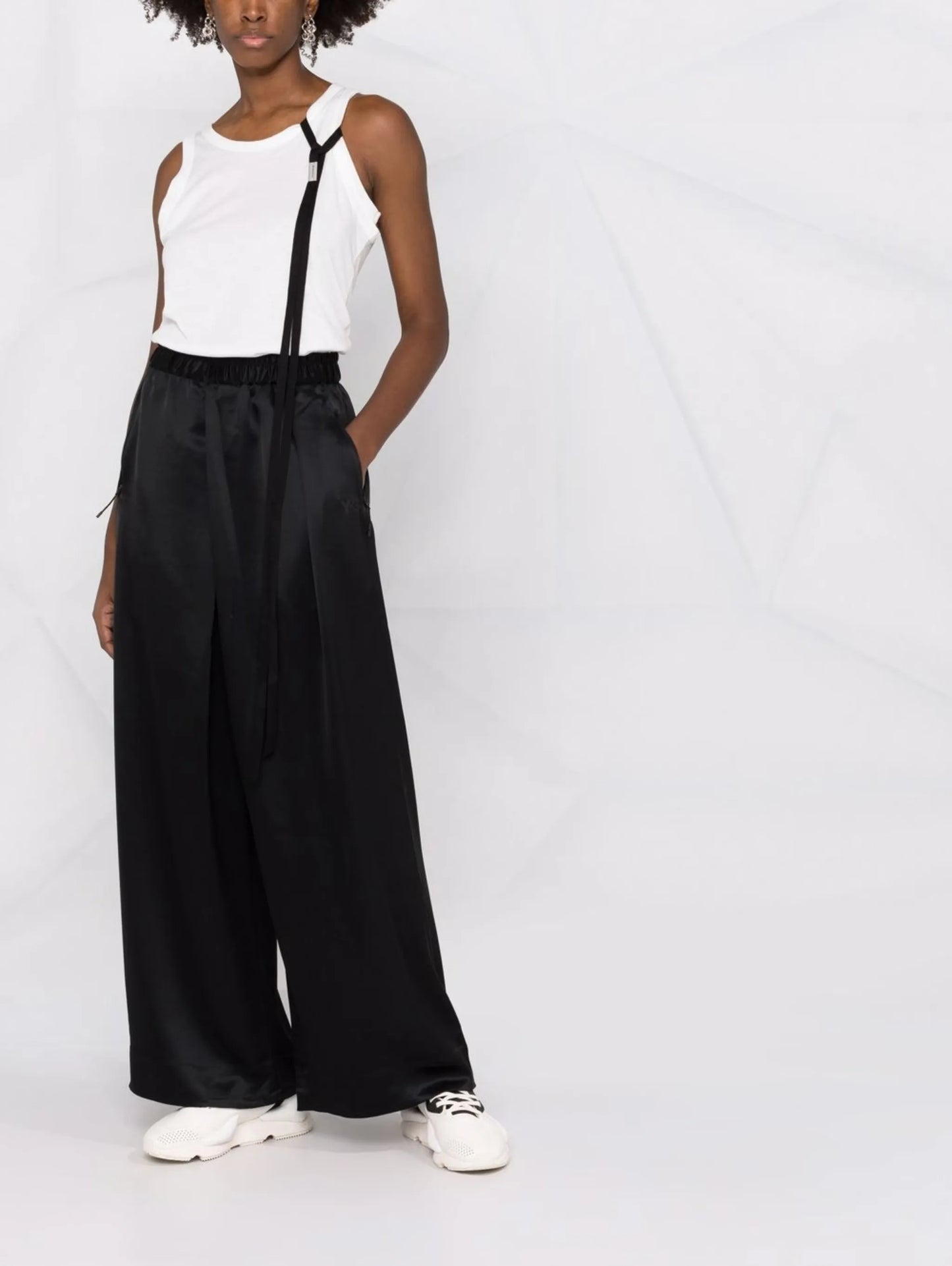 satin wide-leg trousers