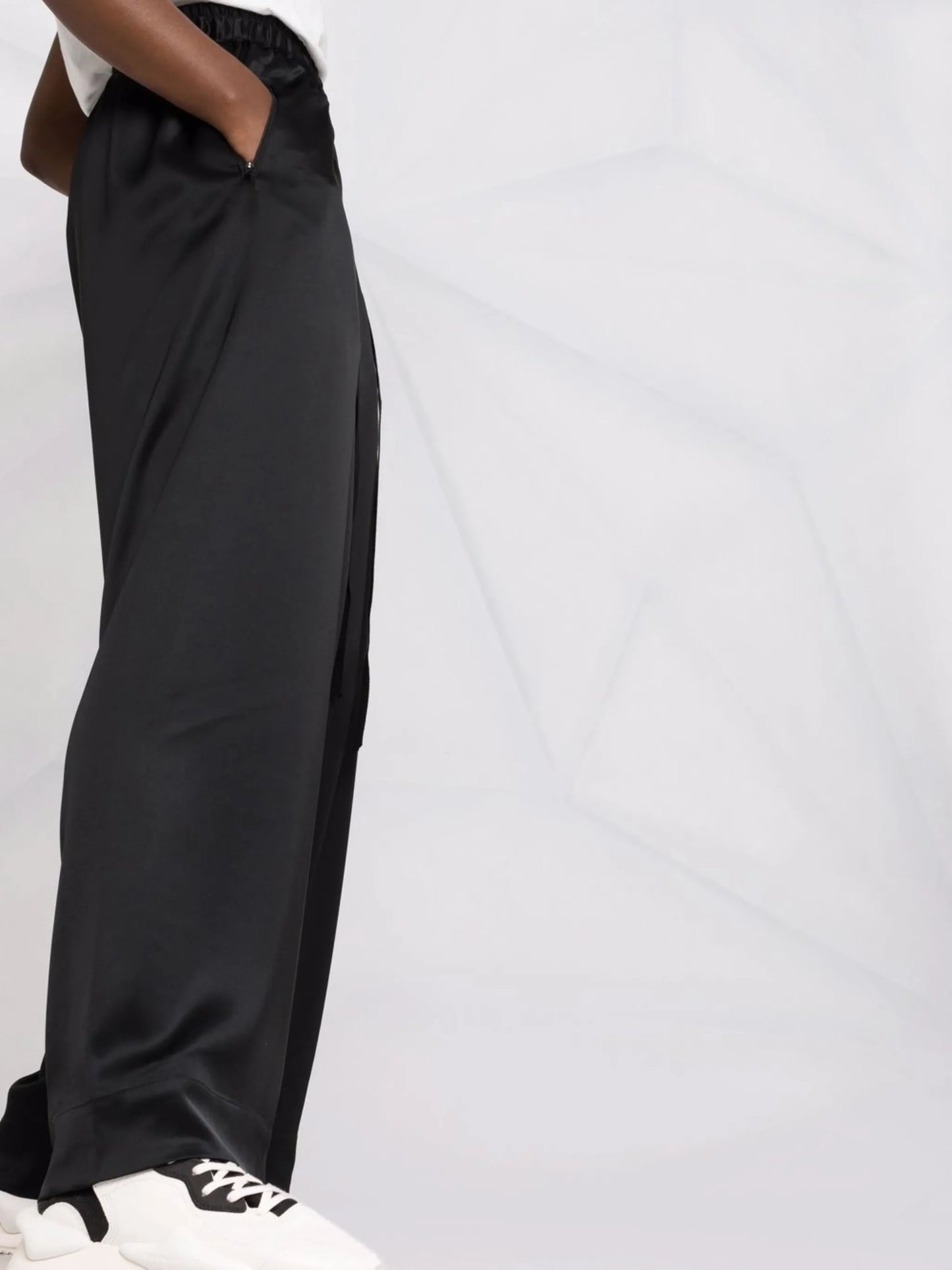 satin wide-leg trousers