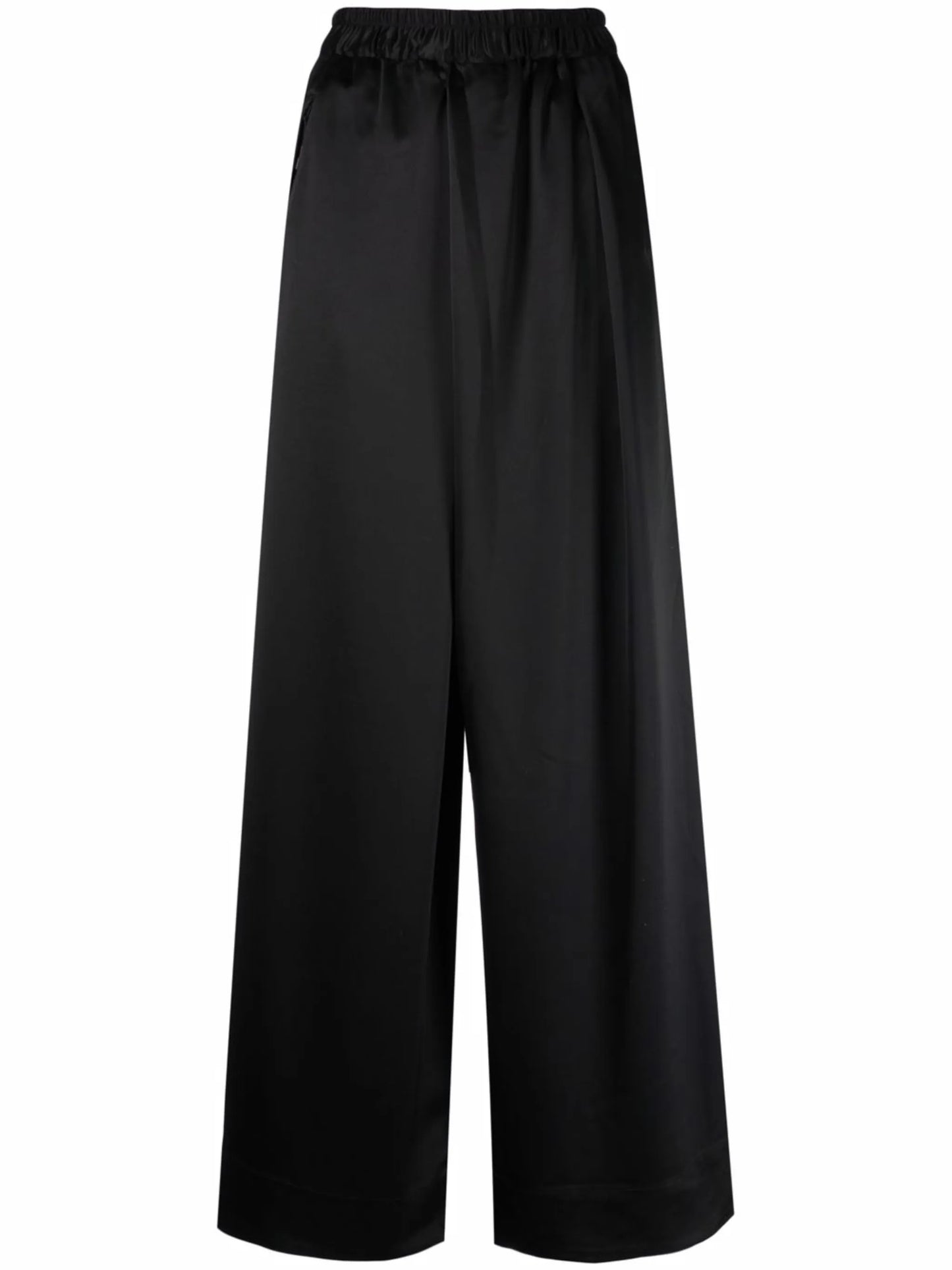 satin wide-leg trousers