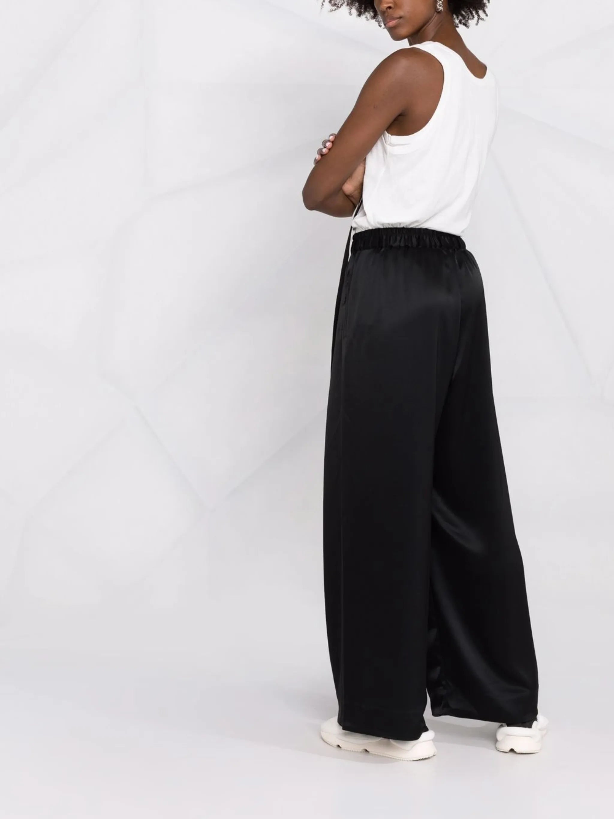 satin wide-leg trousers